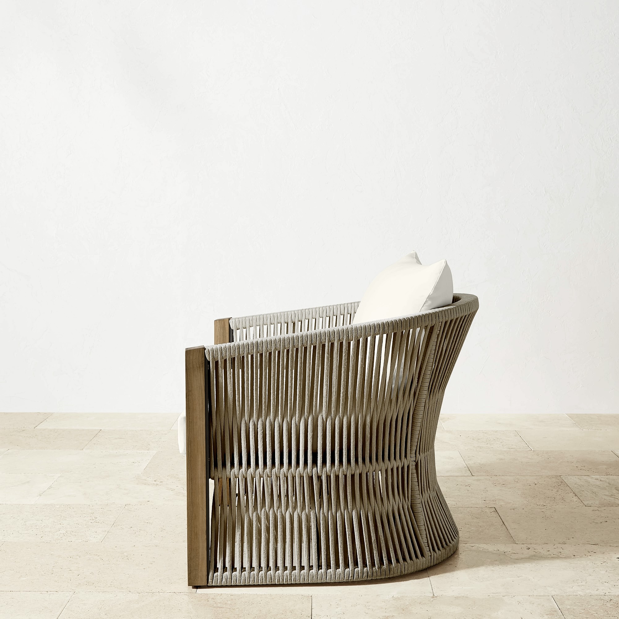 Pasadena Outdoor Teak and Rope Club Chair