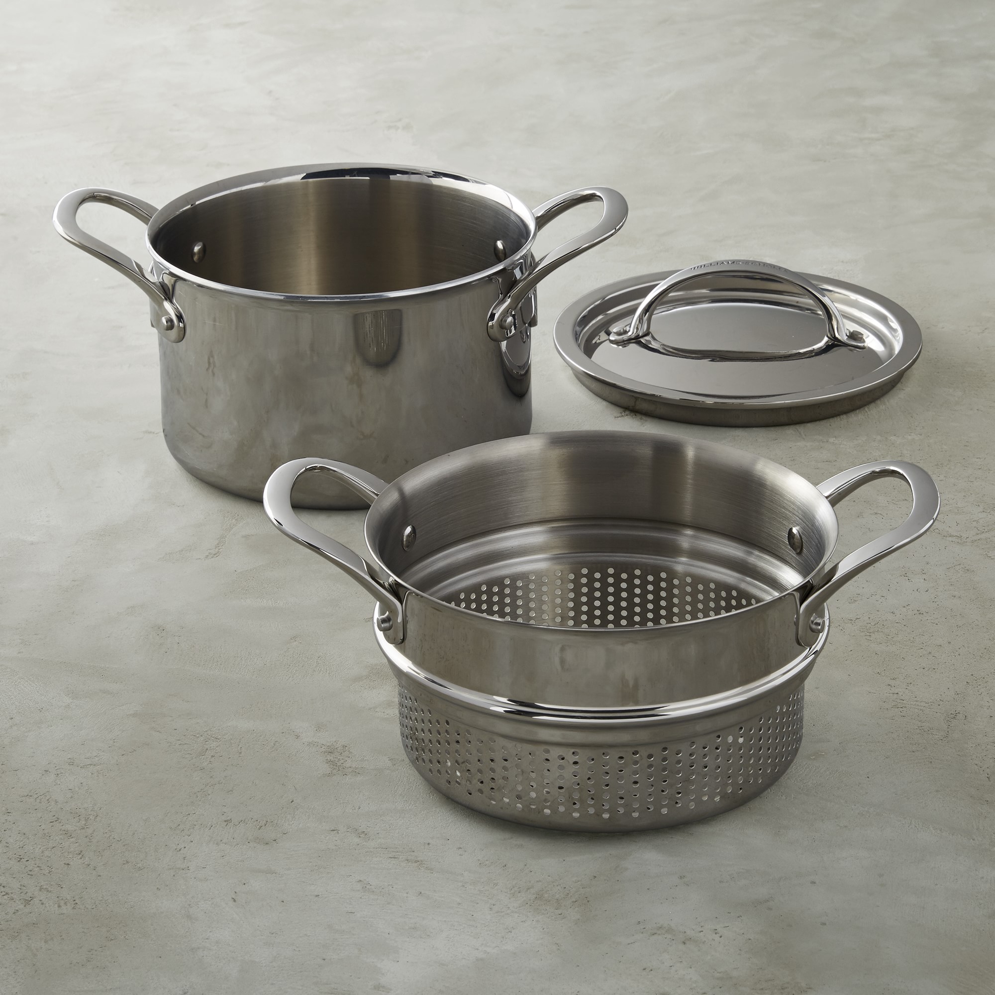 Williams Sonoma Signature Thermo-Clad™ Stainless-Steel Steamer Multipot, 4-Qt.