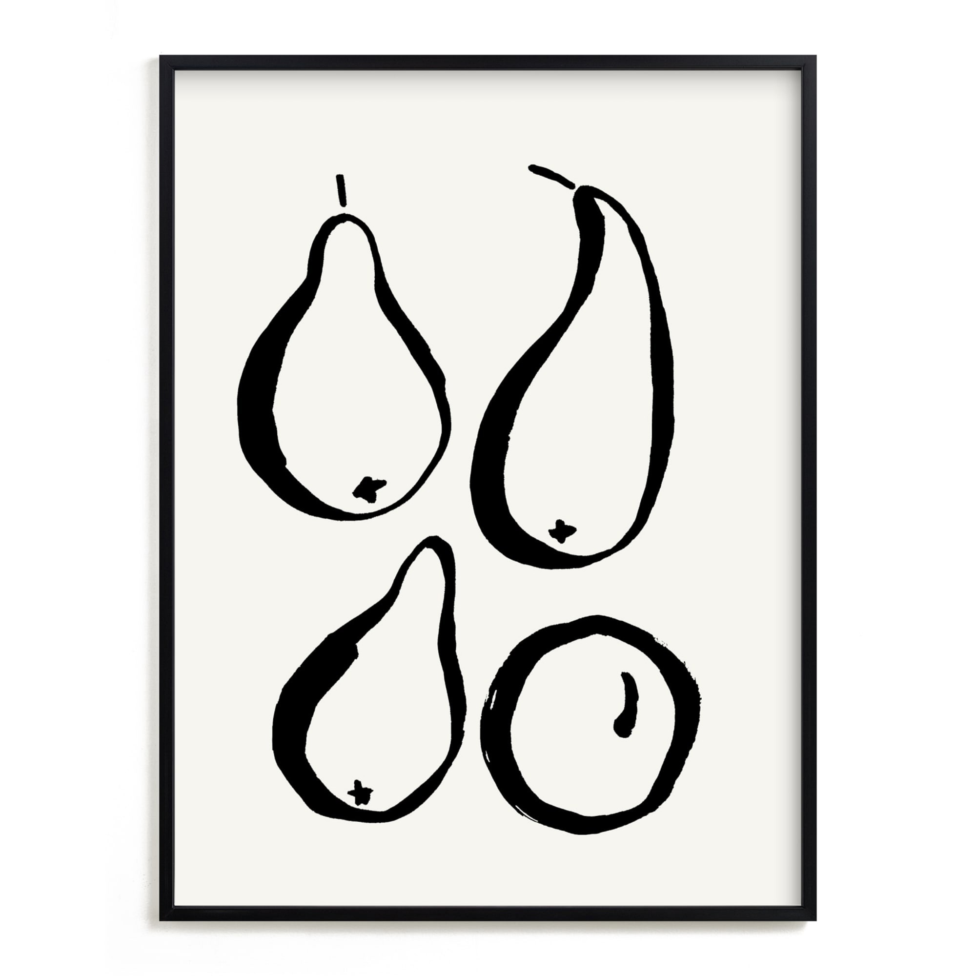 Still-life with Four Pears Limited Edition Kitchen Art by Minted
