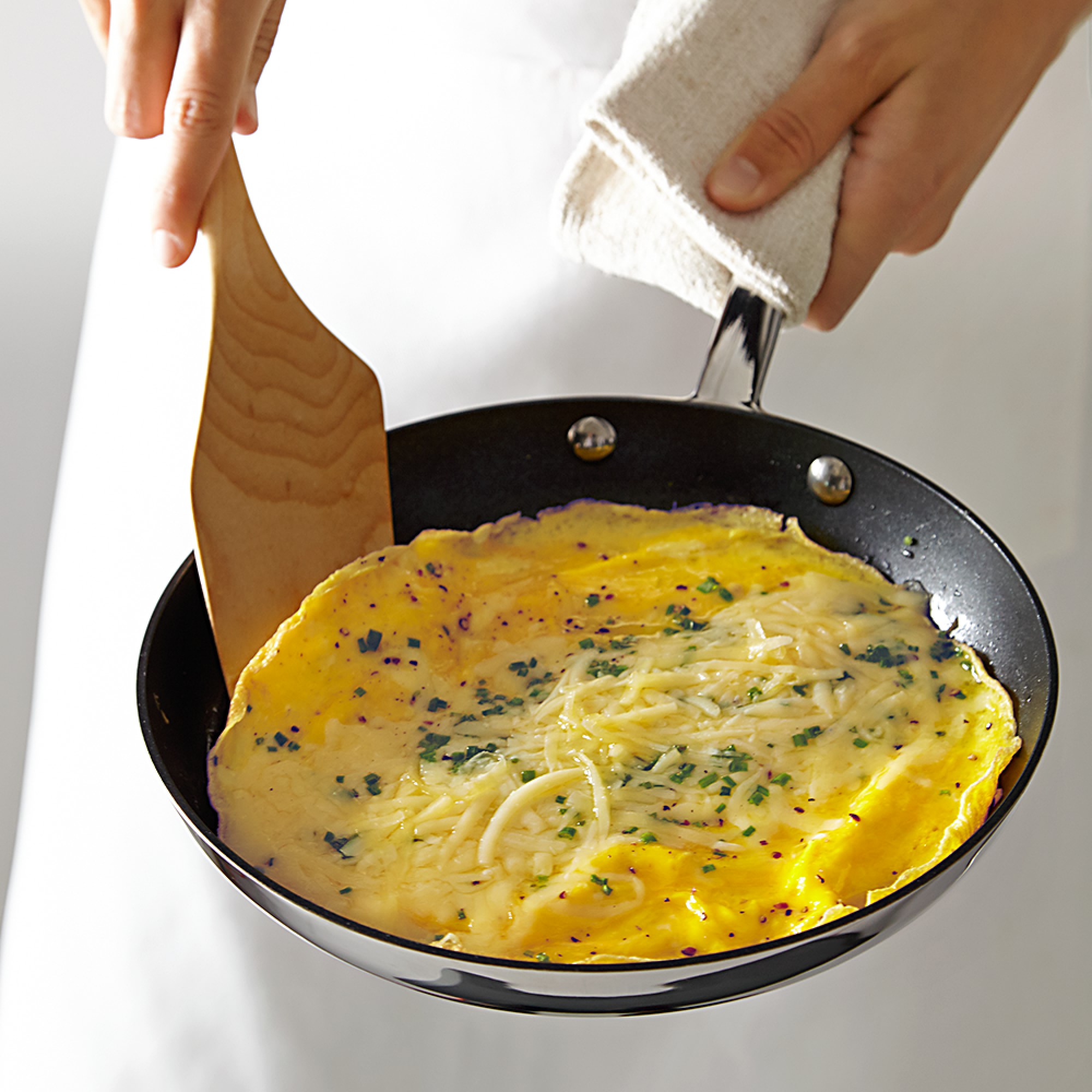 Williams Sonoma Signature Thermo-Clad™ Stainless-Steel Nonstick Omelette Fry Pan, 9