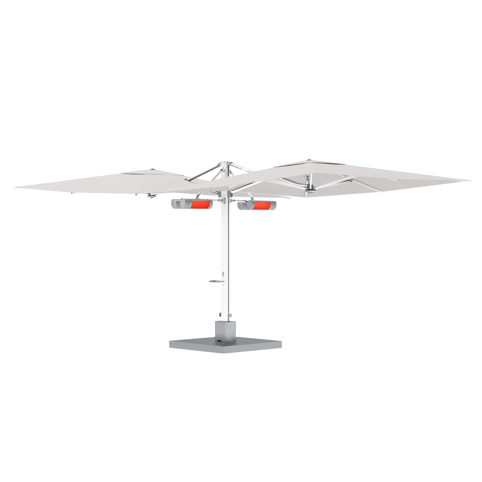 10' Sqaure Performance Dual Cantilever Umbrella