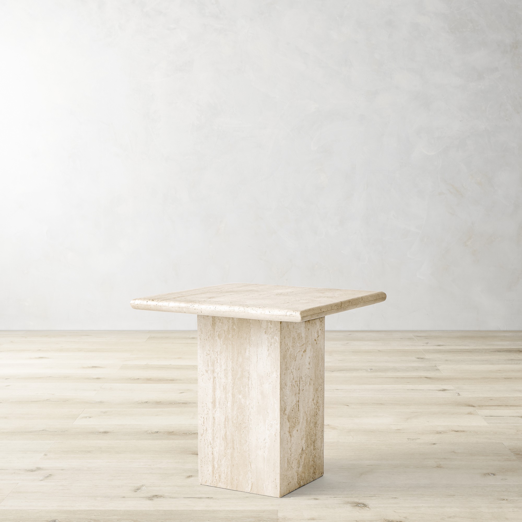 Ortega Travertine Side Table (20