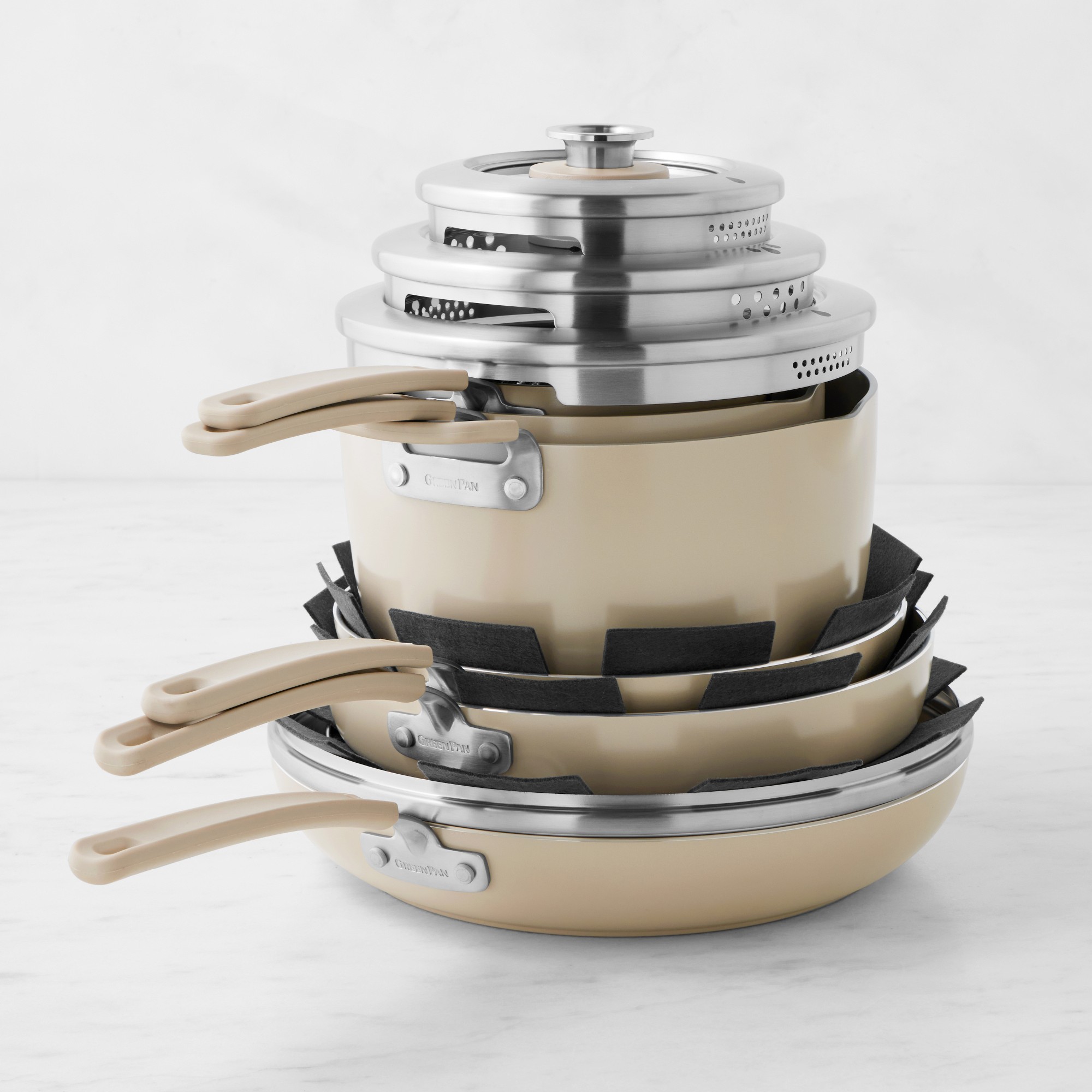 GreenPan™ Space Saving Stack Ceramic Nonstick 11-Piece Cookware Set