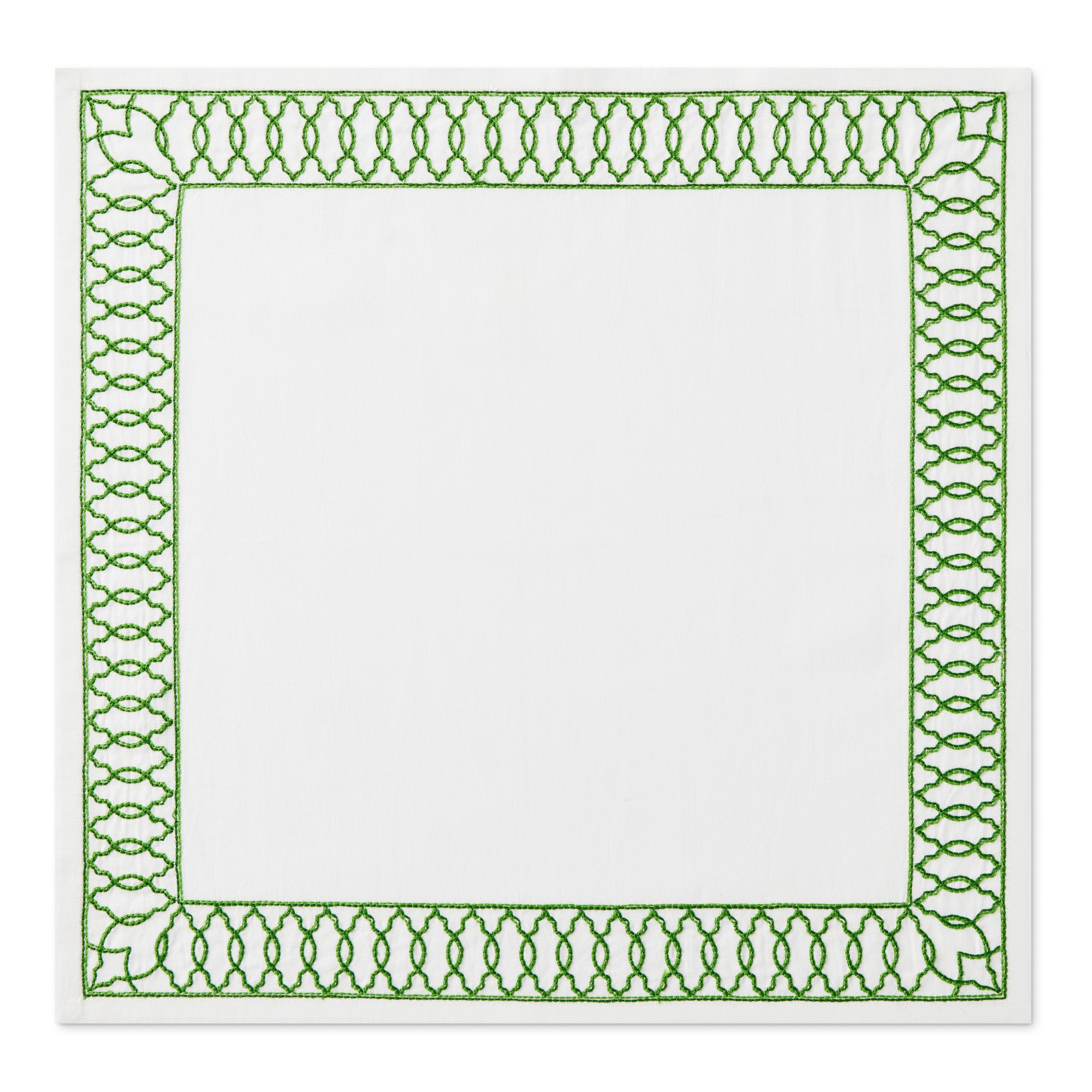 Embroidered Lattice Napkins, Set of 4