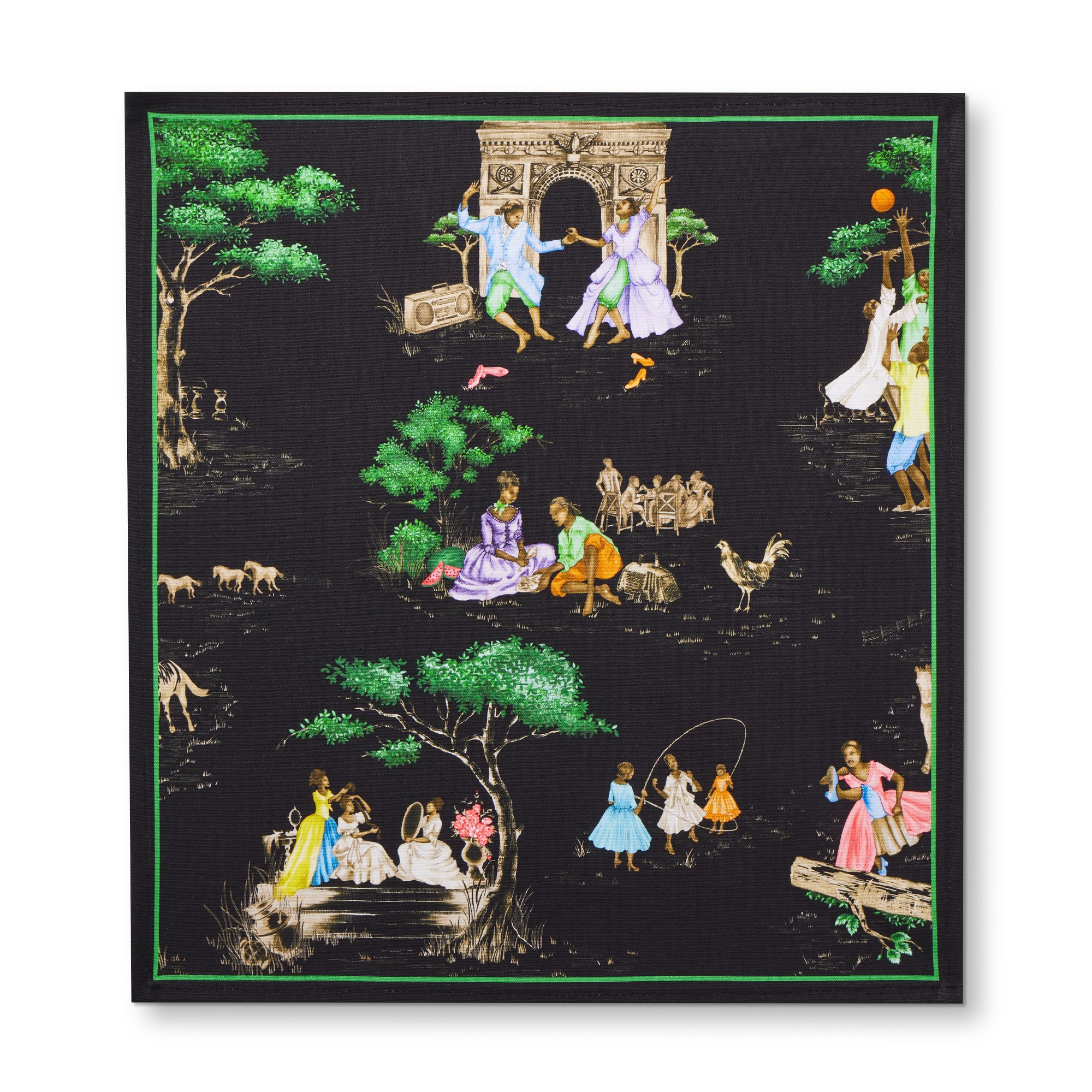 Sheila Bridges x Williams Sonoma Harlem Toile Bar Towels, Set of 2
