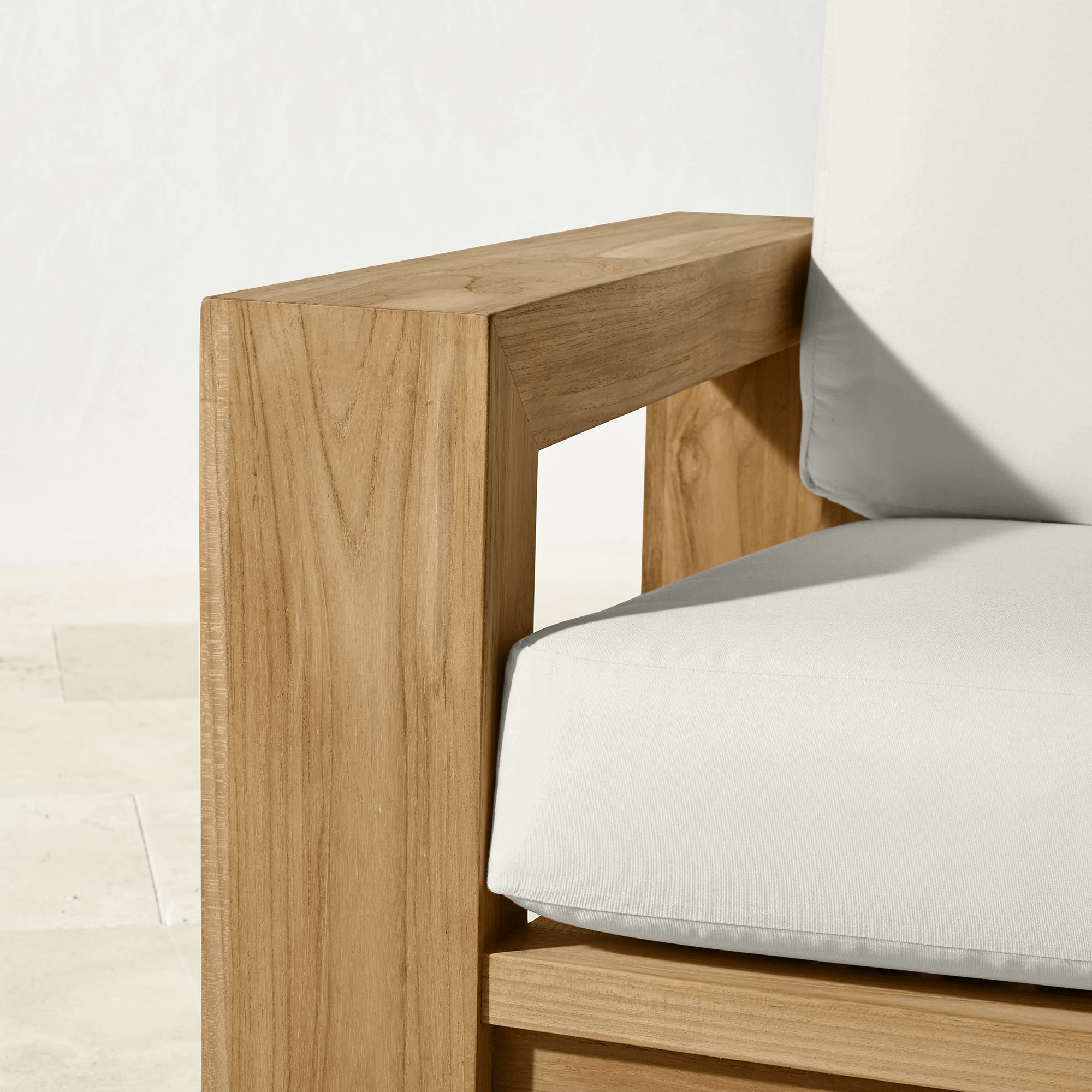 Larnaca Outdoor Natural Teak Customizable Sectional (62