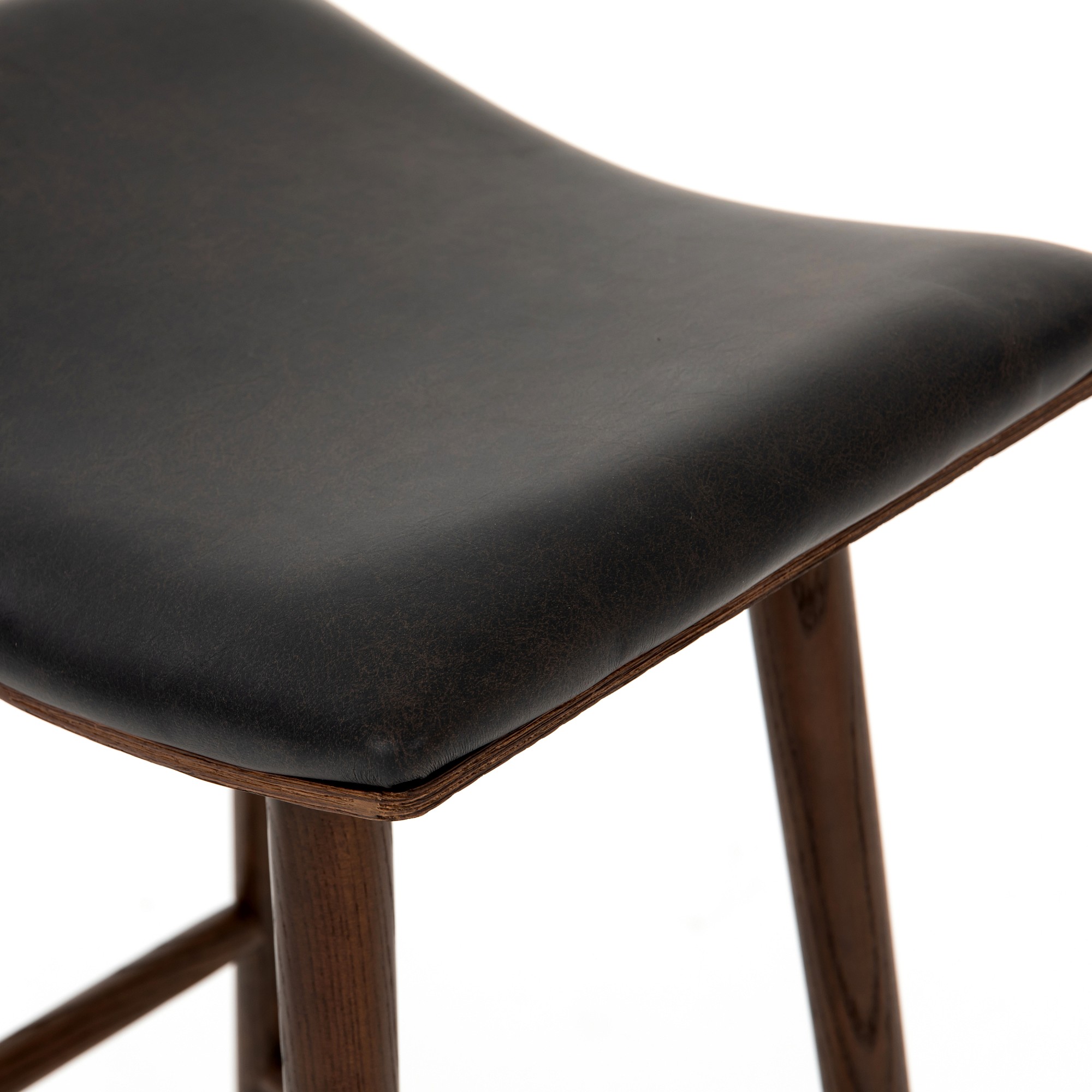 Andalusia Upholstered Saddle Backless Stool