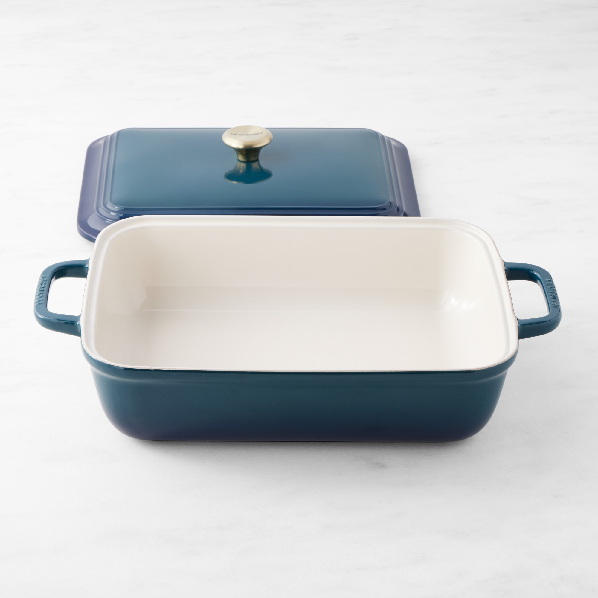 Le Creuset San Francisco Stoneware Rectangular Covered Baker, 4-Qt.
