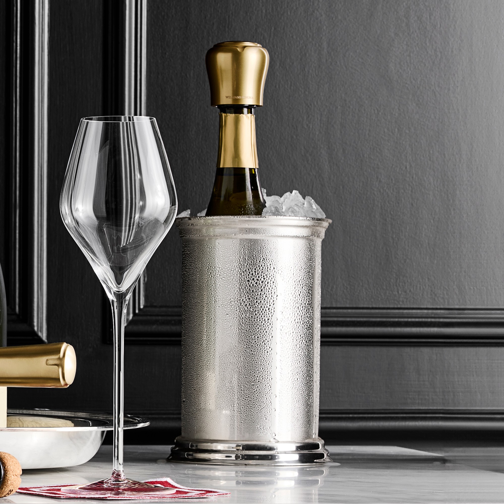 Hammered Stainless-Steel Champagne Bucket