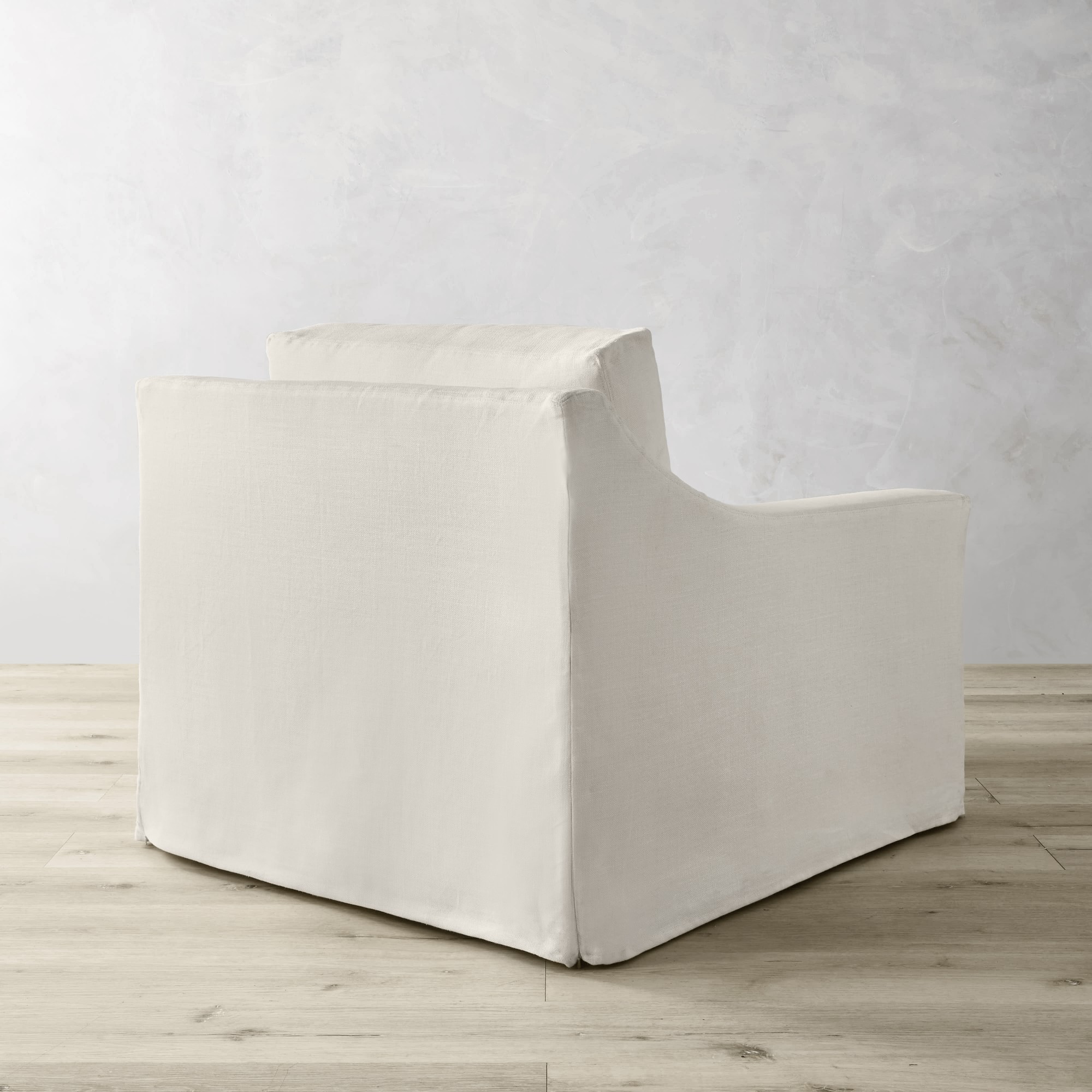 Ghent Slope Arm Slipcovered Swivel Chair