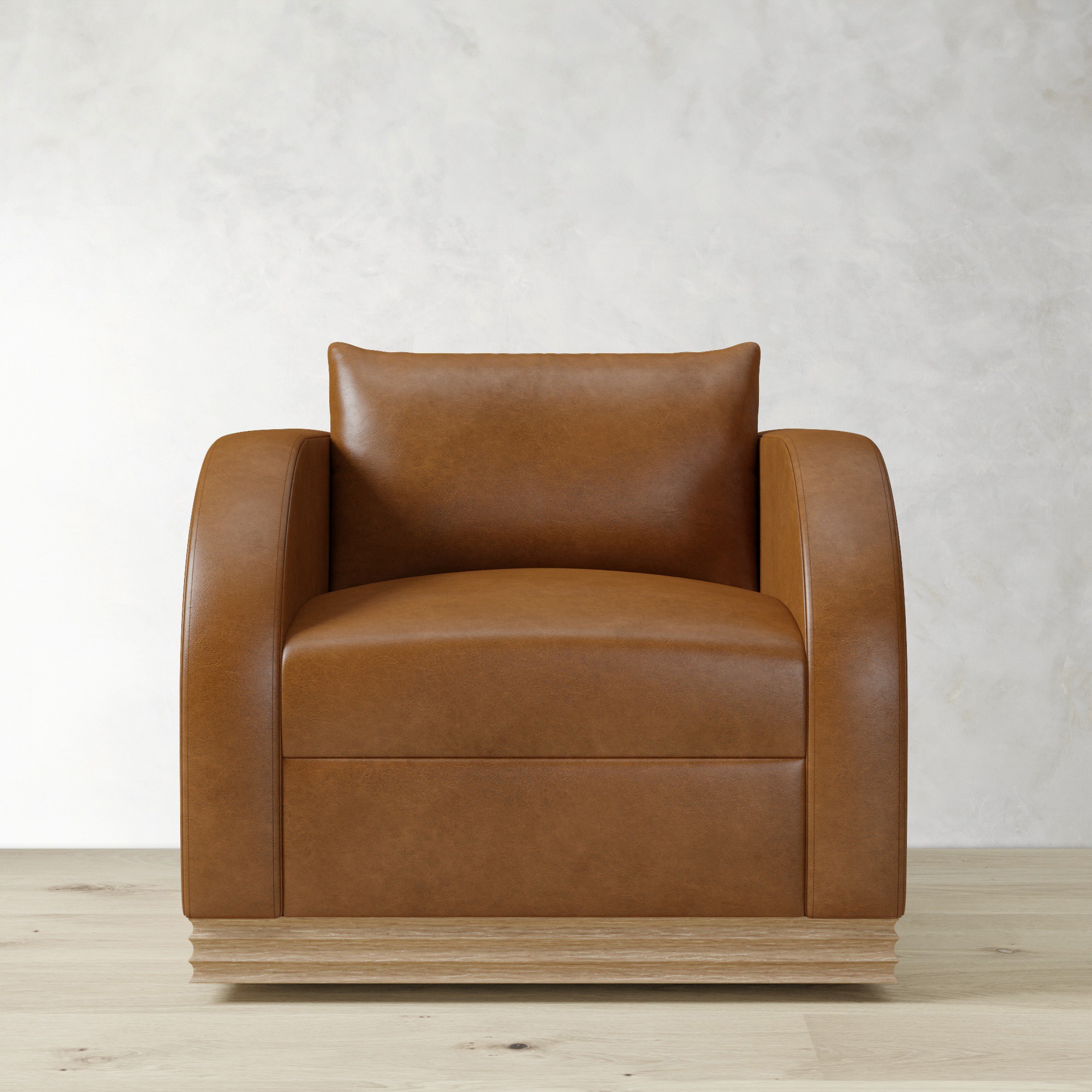 Fluted Base Swivel Armchair