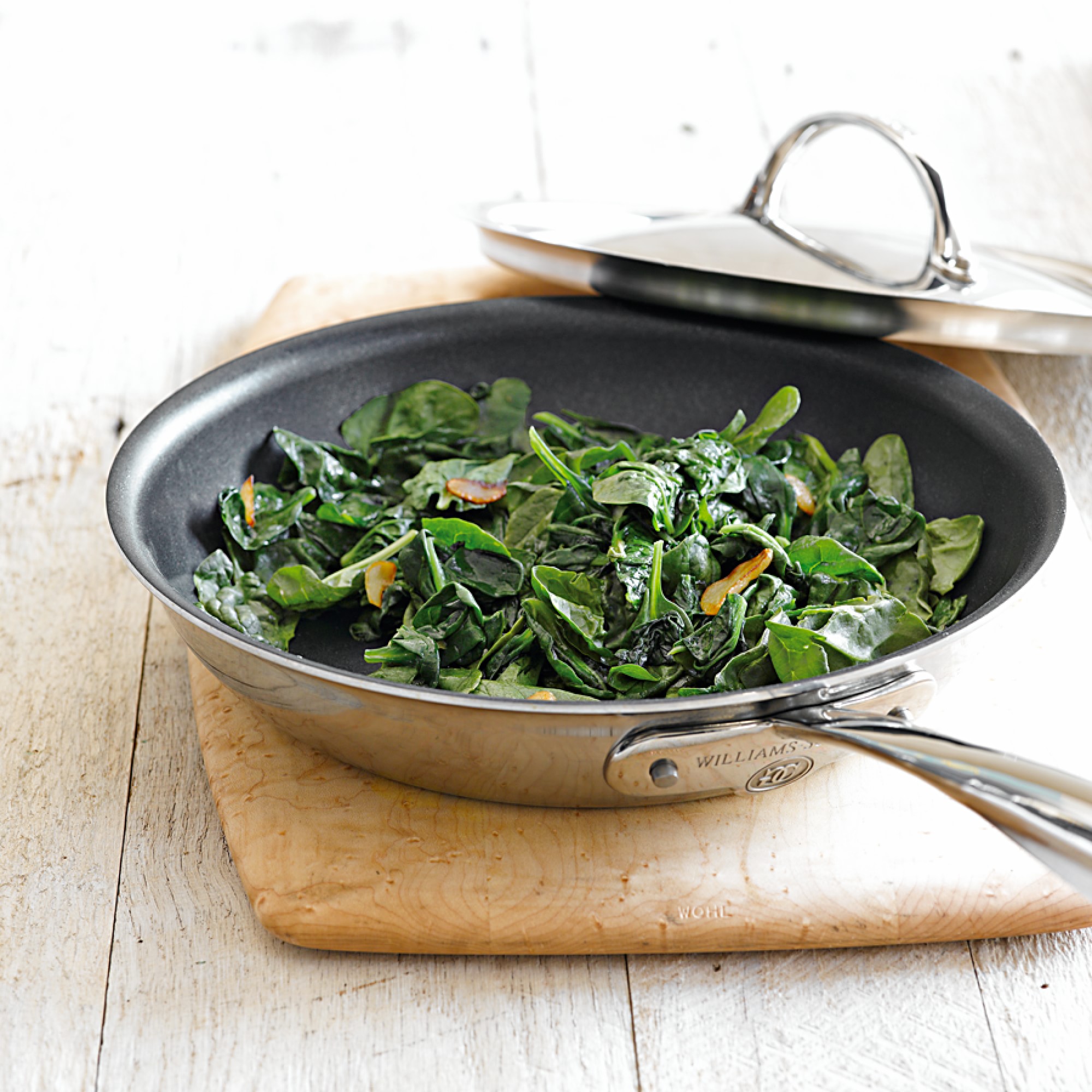 Williams Sonoma Signature Thermo-Clad™ Stainless-Steel Nonstick Covered Fry Pan