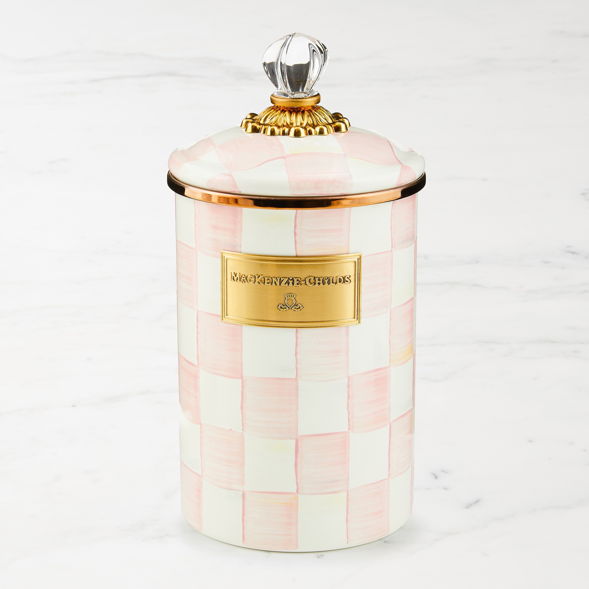 MacKenzie-Childs Rosy Check Canister