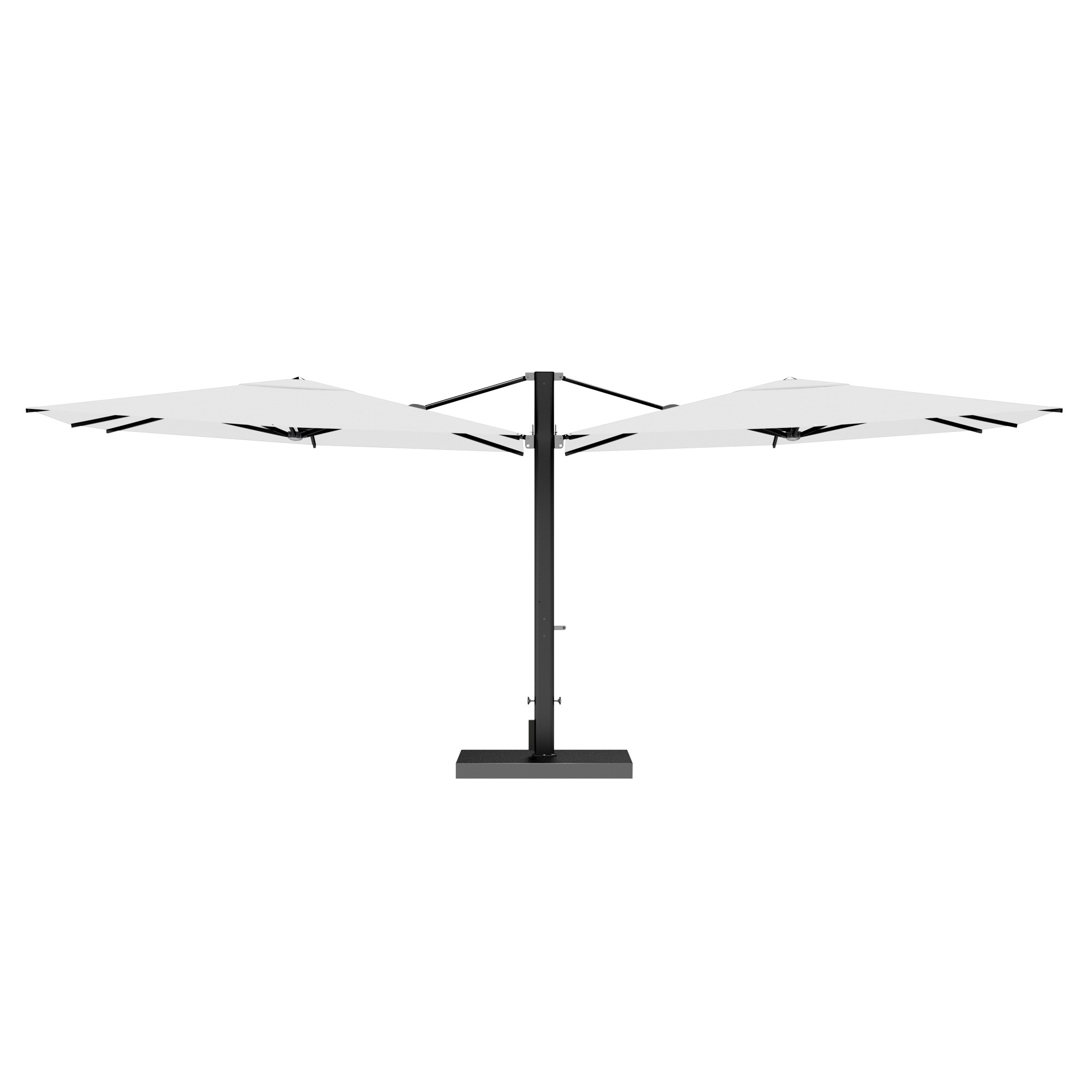 10' Sqaure Performance Dual Cantilever Umbrella