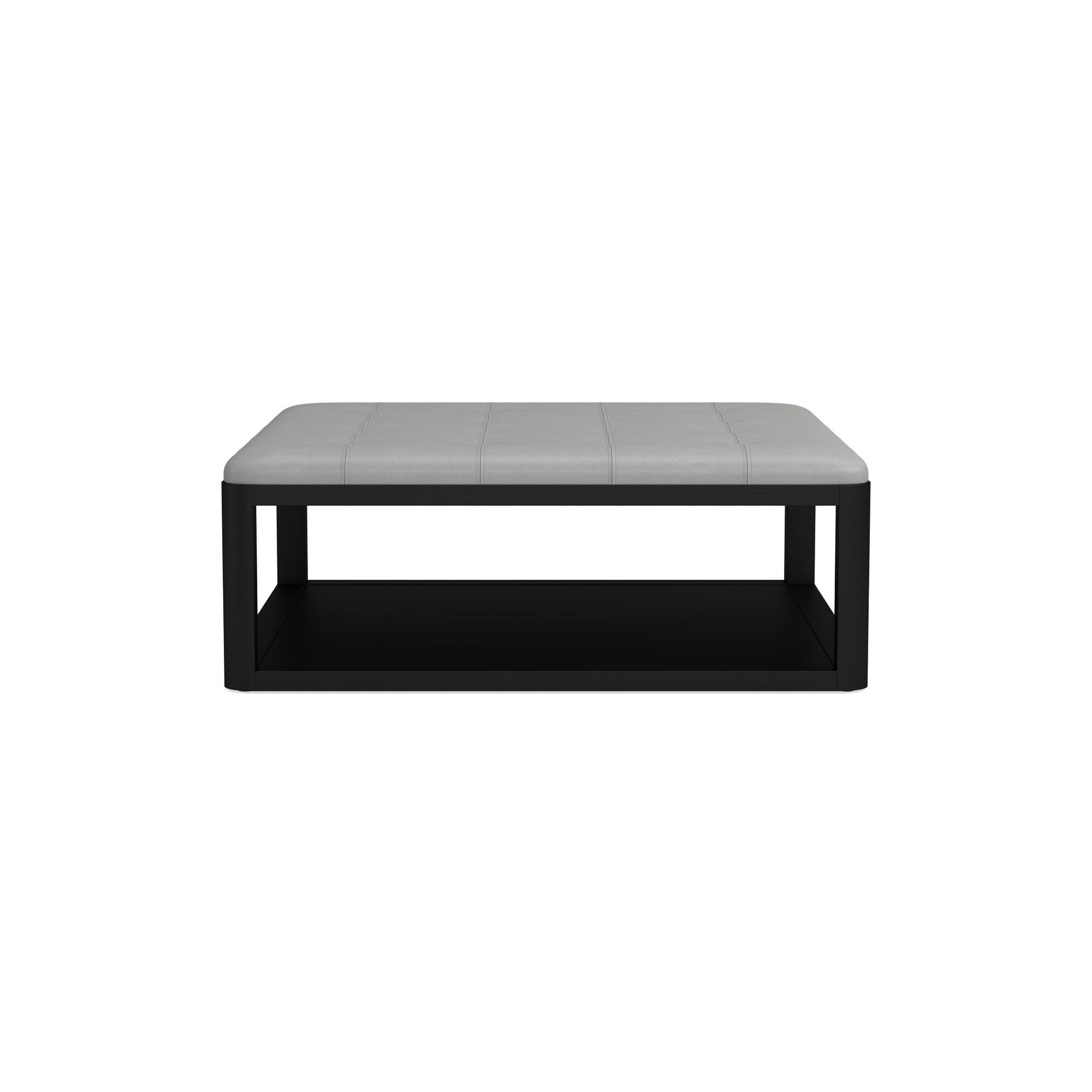 Porte Grid Tufted Rectangular Ottoman (48