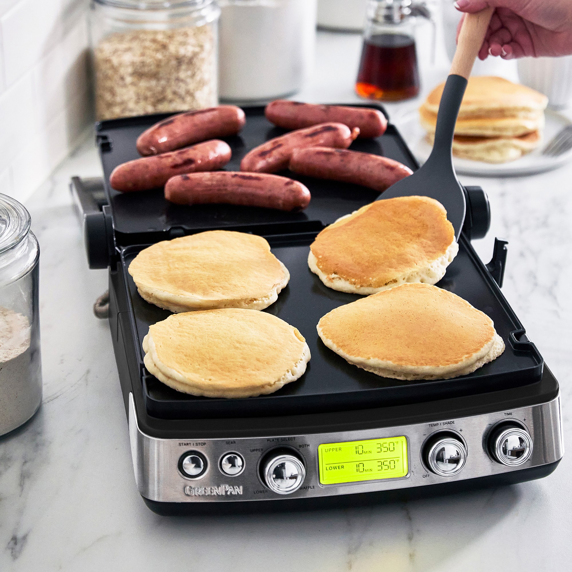 GreenPan™ Elite 7-in-1 Contact Grill, Griddle, & Waffler
