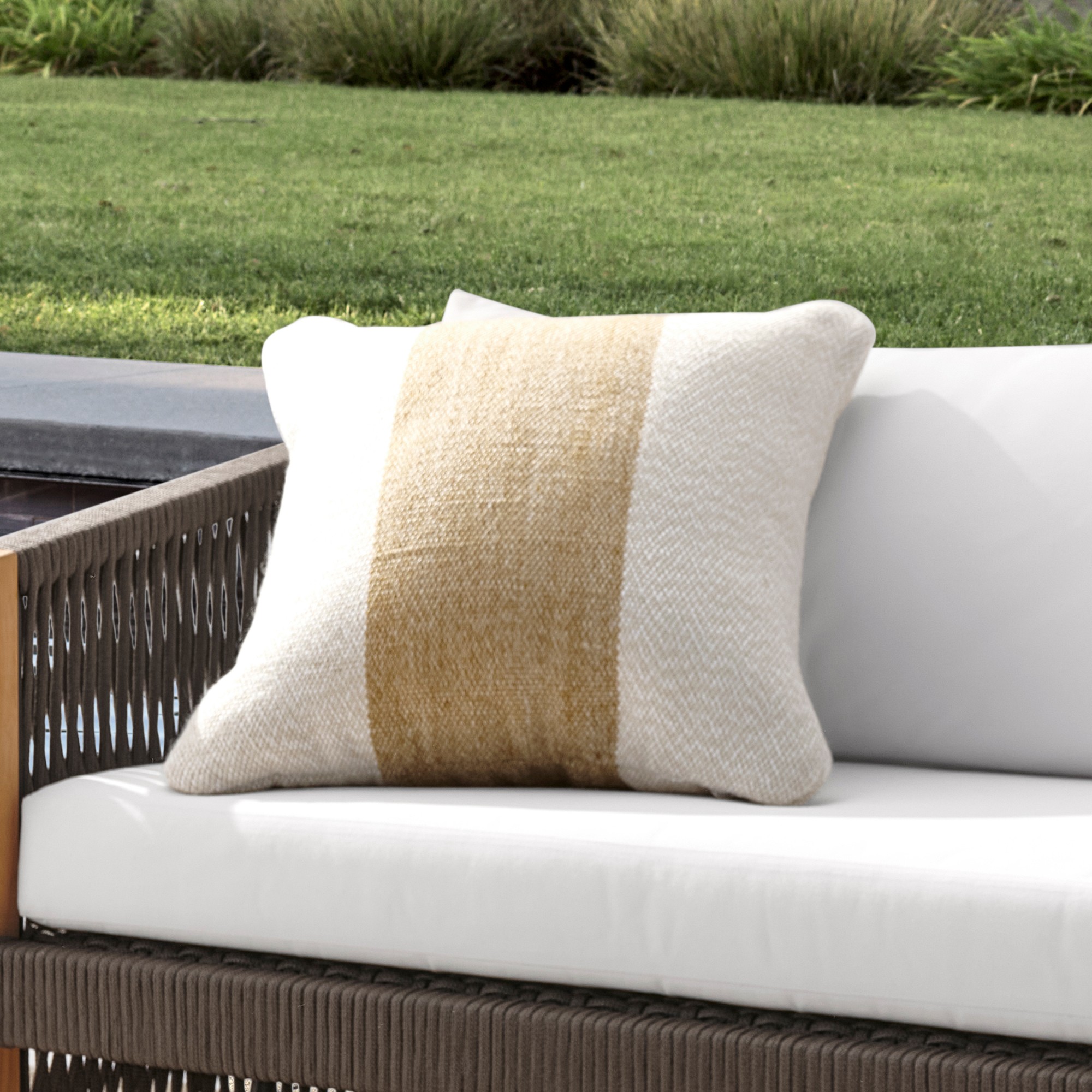 Center Stripe Outdoor Pillow Cover