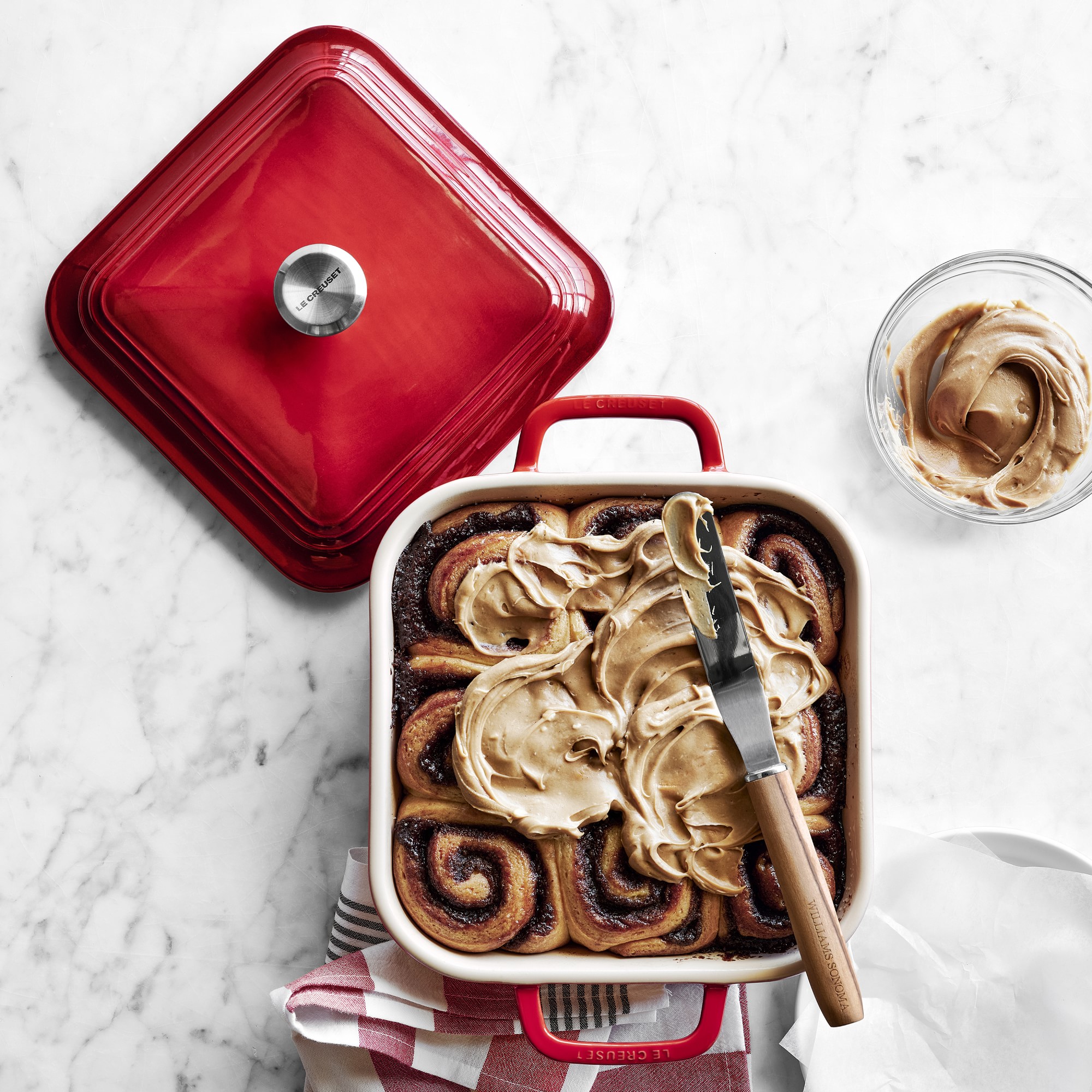 Le Creuset San Francisco Stoneware Square Covered Baker, 3-Qt.