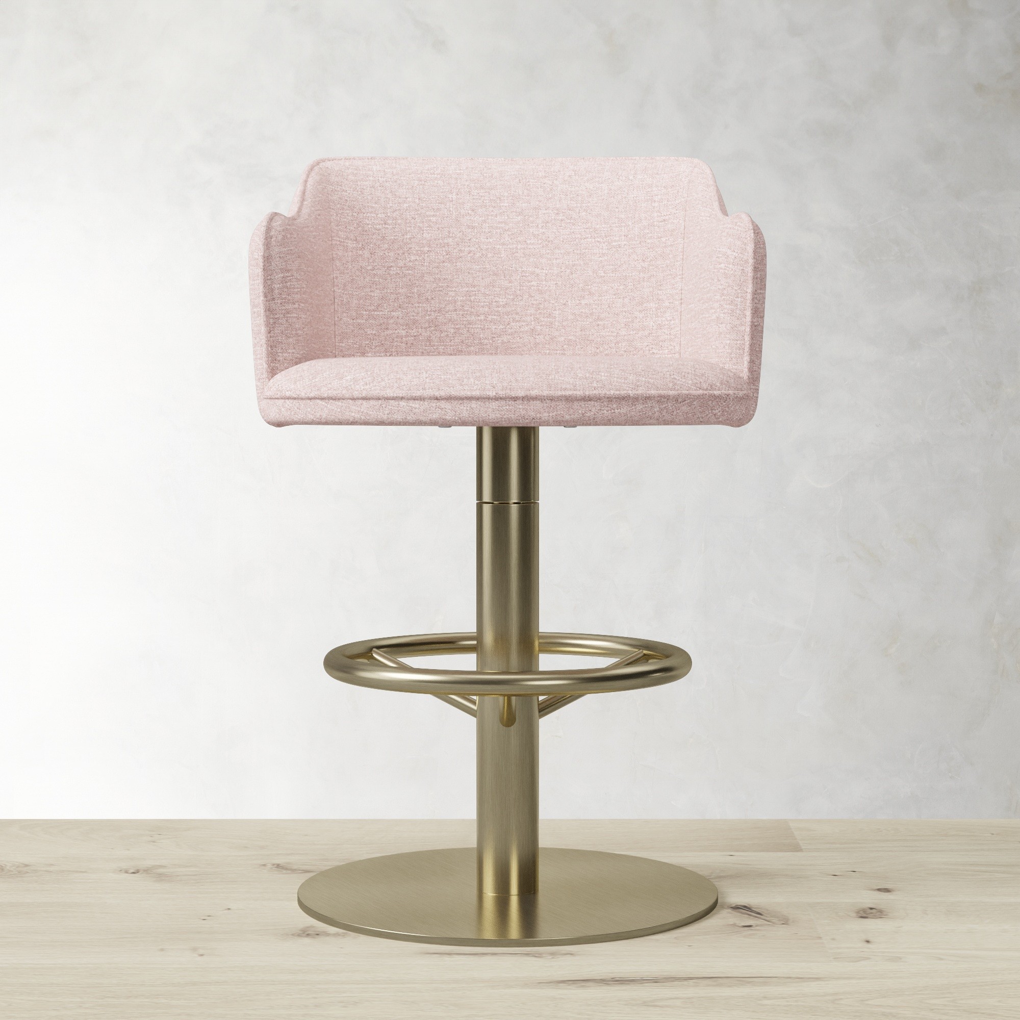 Harding Upholstered Pedestal Counter  & Bar Stool