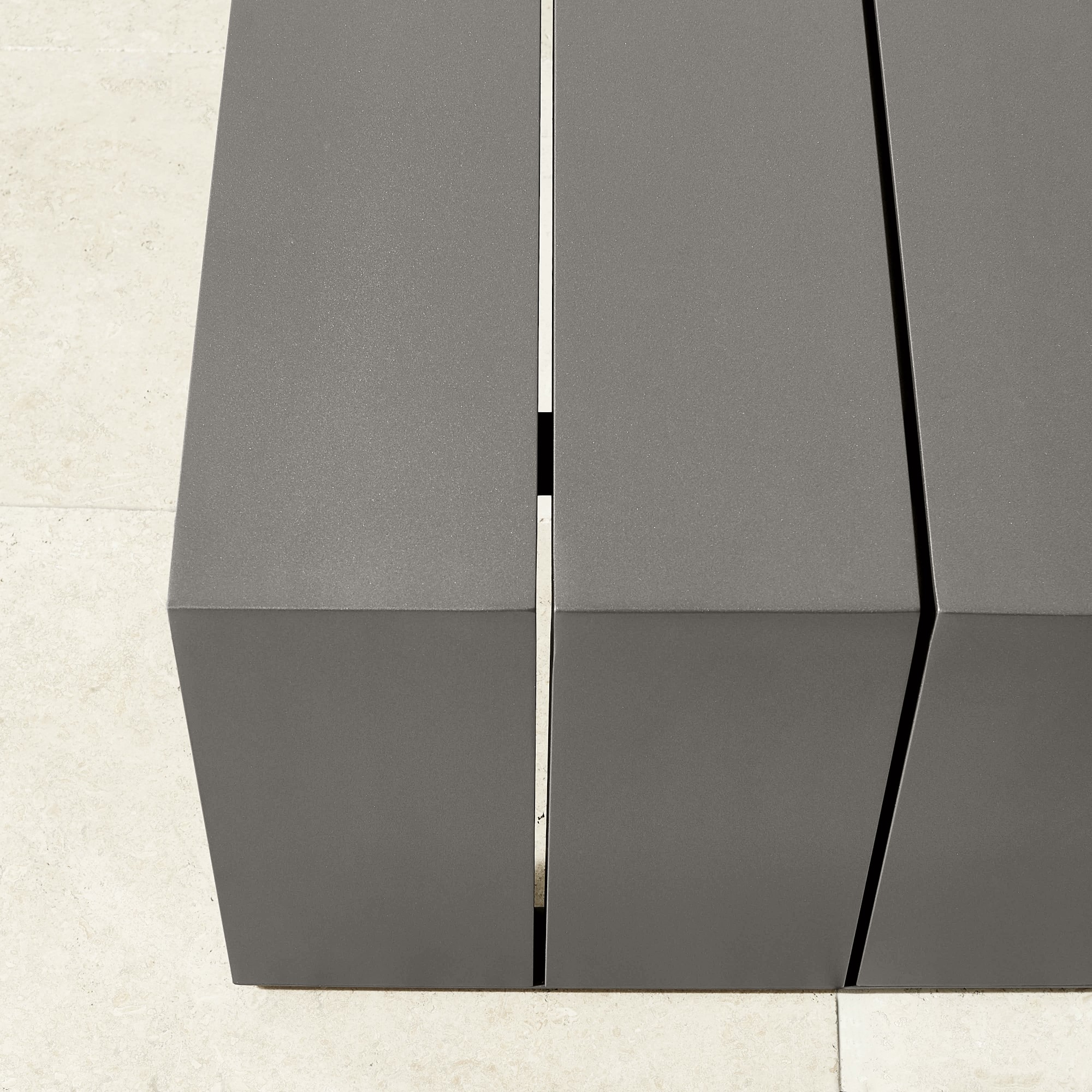 Larnaca Outdoor Slate Grey Metal Coffee Table (48