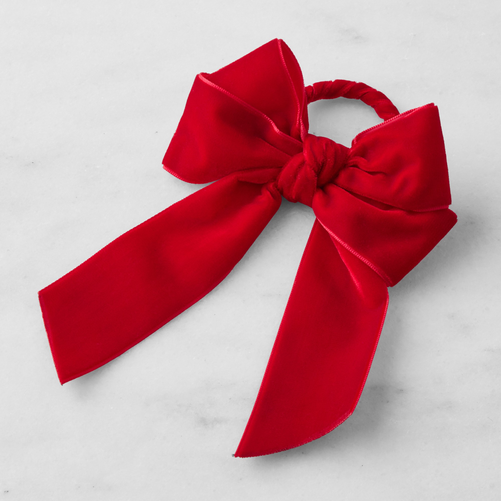 Velvet Bow Napkin Rings, Set of 4