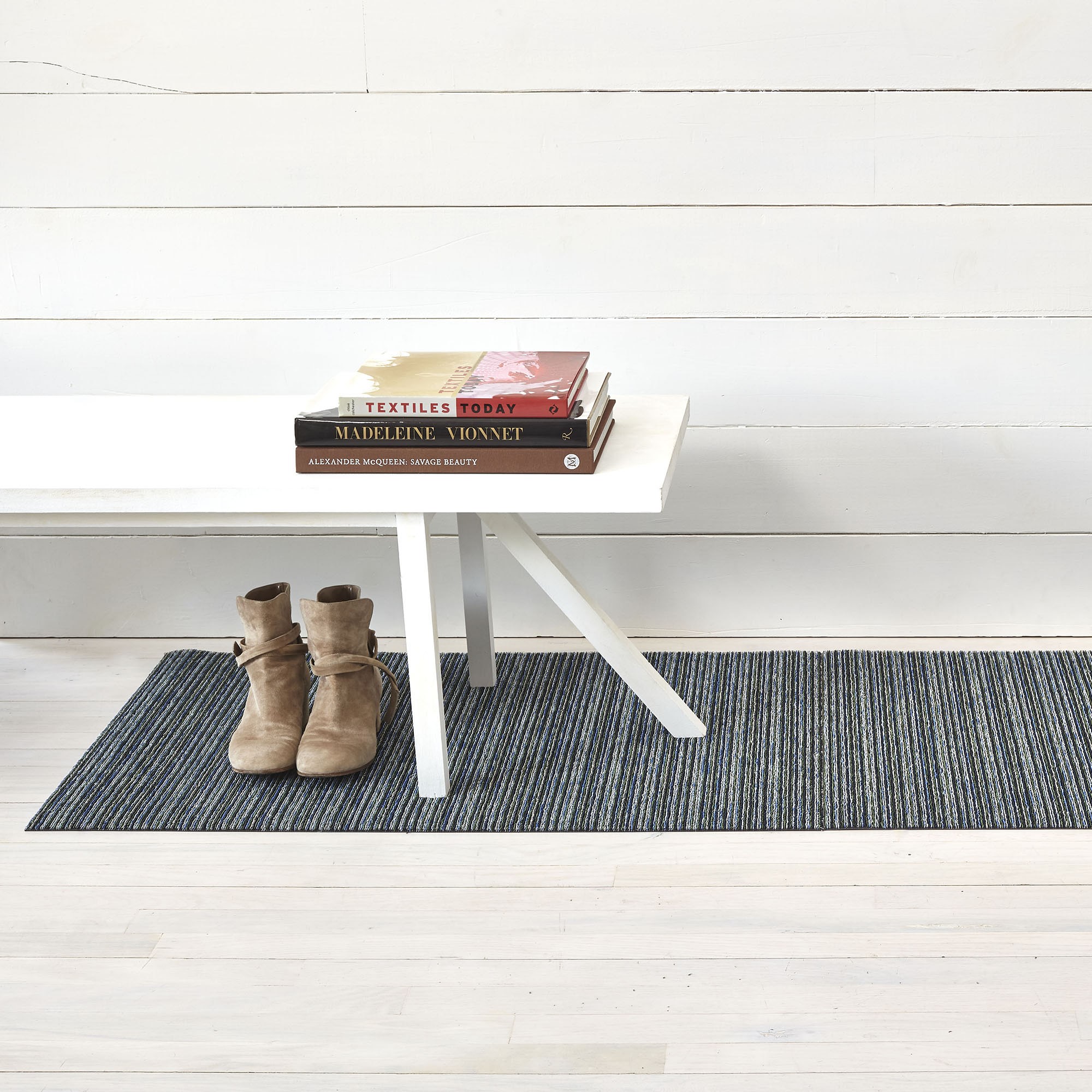 Chilewich Easy Care Skinny Stripe Shag Floormat