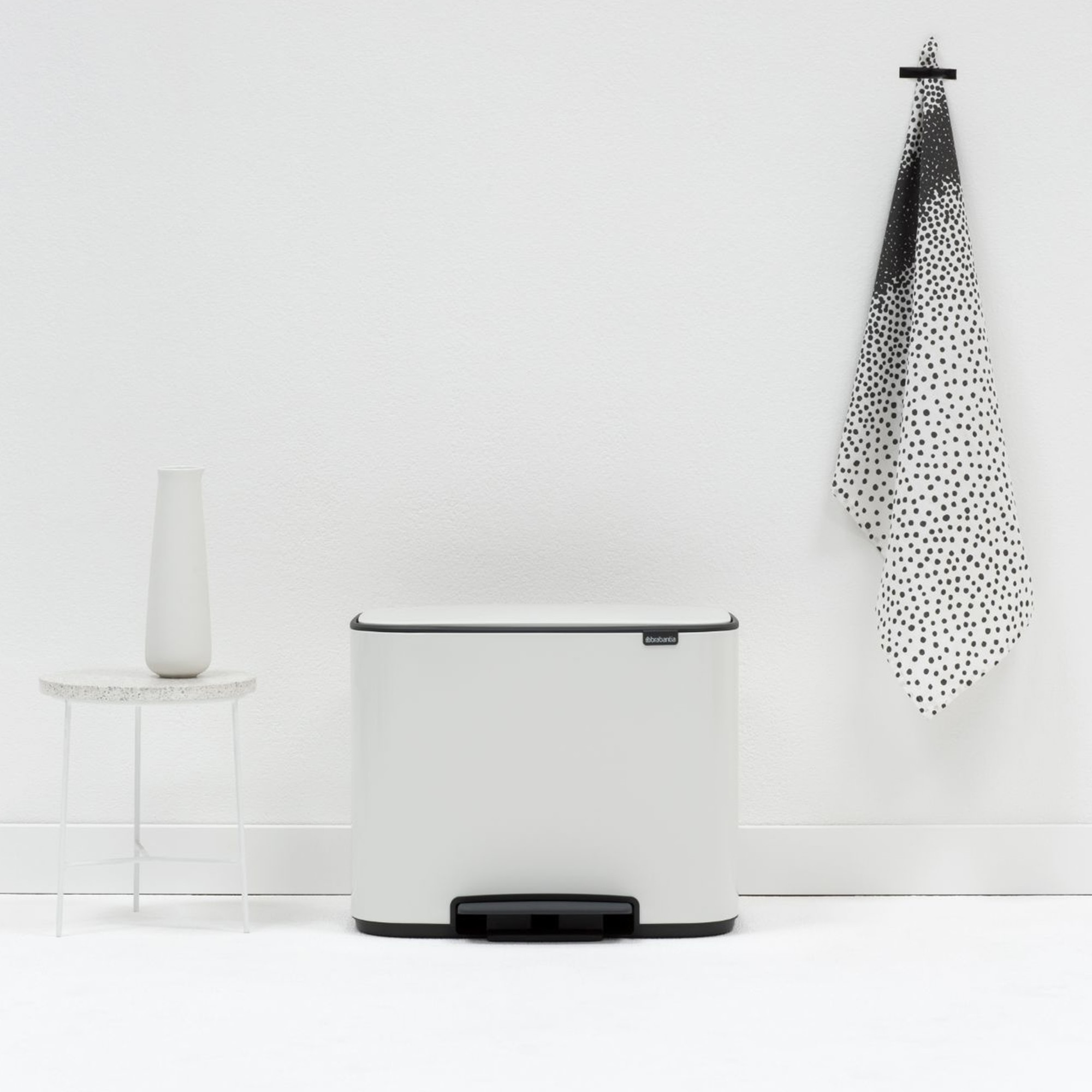 Brabantia Bo Step On Multi Compartment Recycling Trash Can, 3 x 3 Gallon