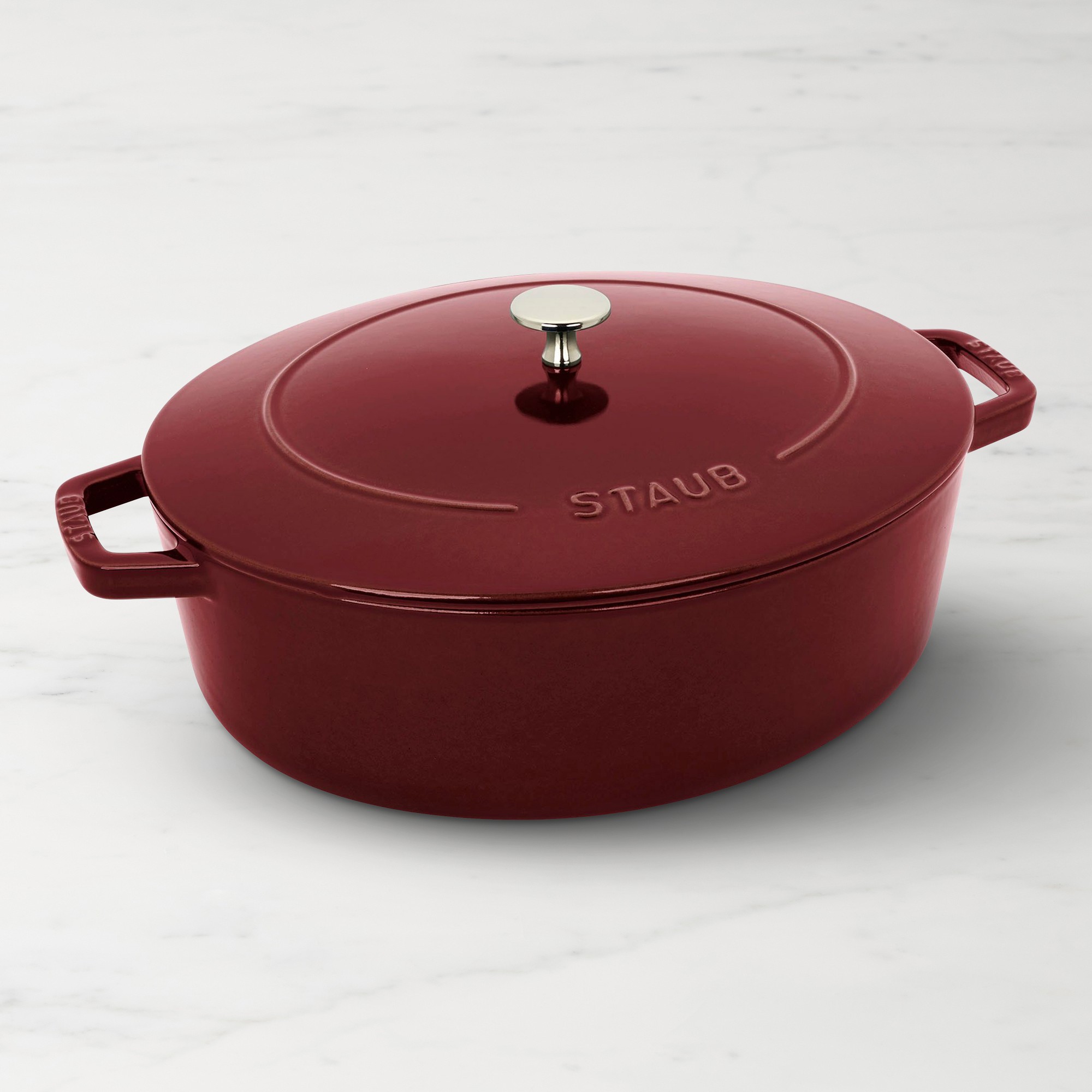 Staub Enameled Cast Iron Wide Oval Dutch Oven, 6 1/4-Qt.