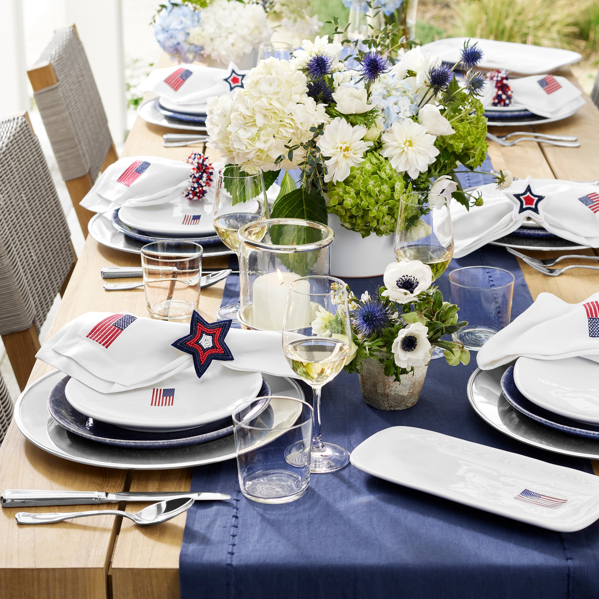 American Flag Appetizer Plates
