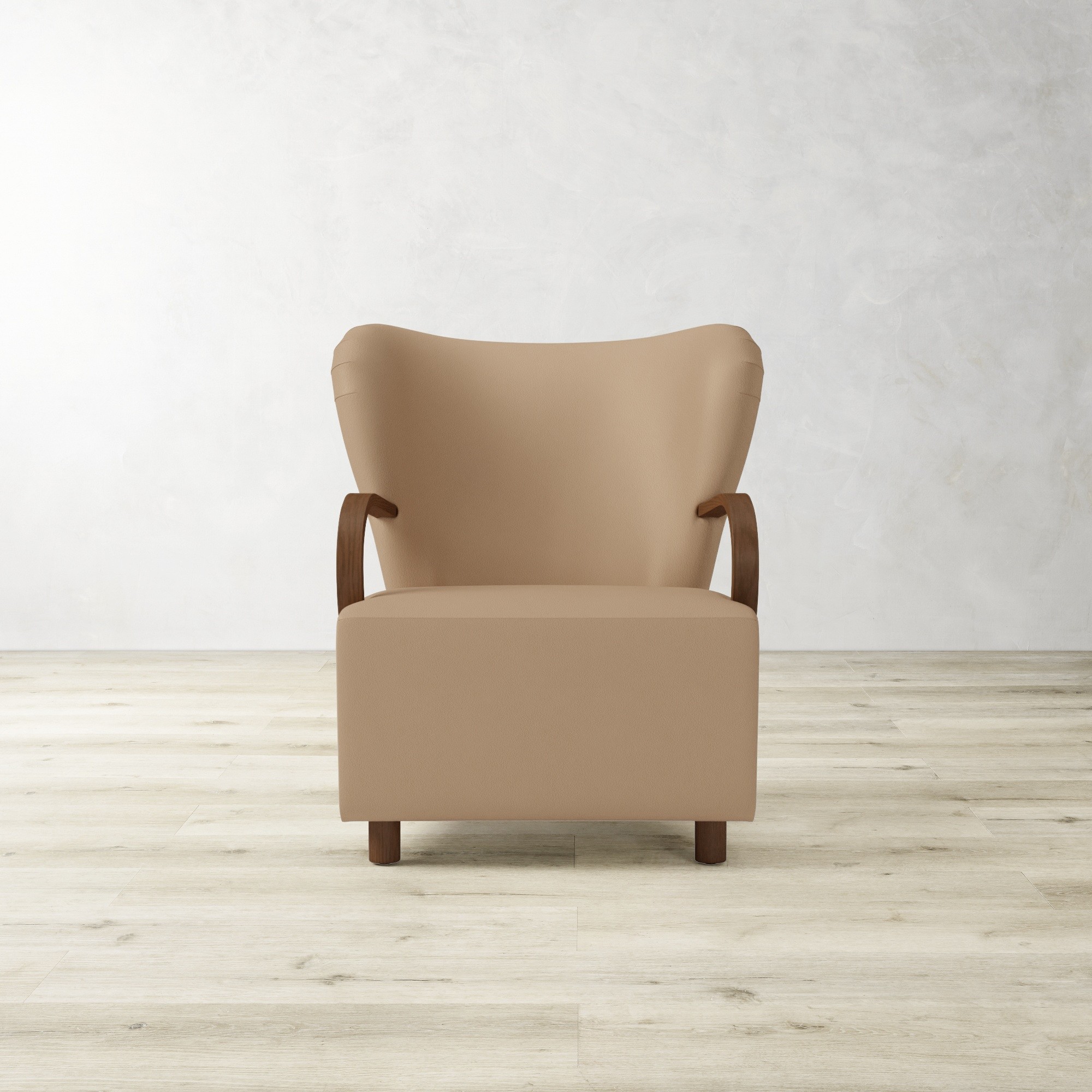 Corban Bentwood Upholstered Occasional Chair