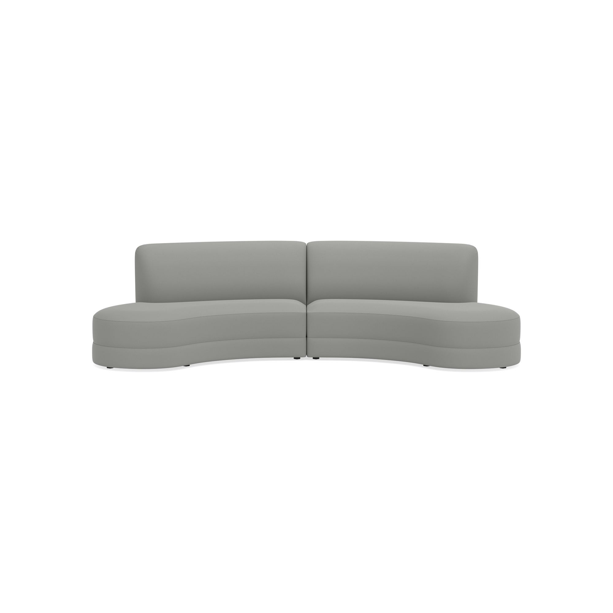 Capri 2-Piece Bumper Armless Sectional (132