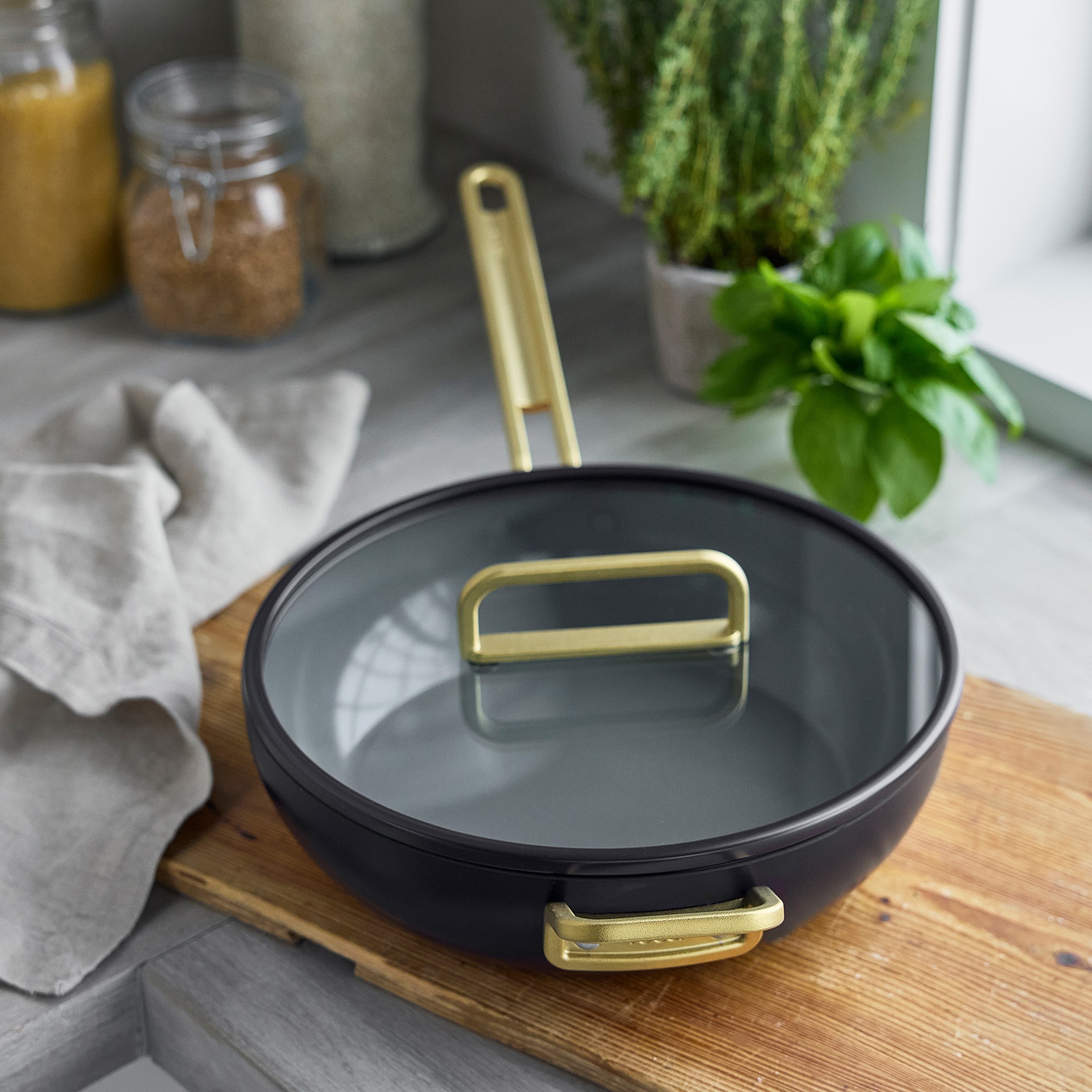 GreenPan™ Stanley Tucci™ Ceramic Nonstick Junior Essential Stanley Pan, 4 1/2-Qt.