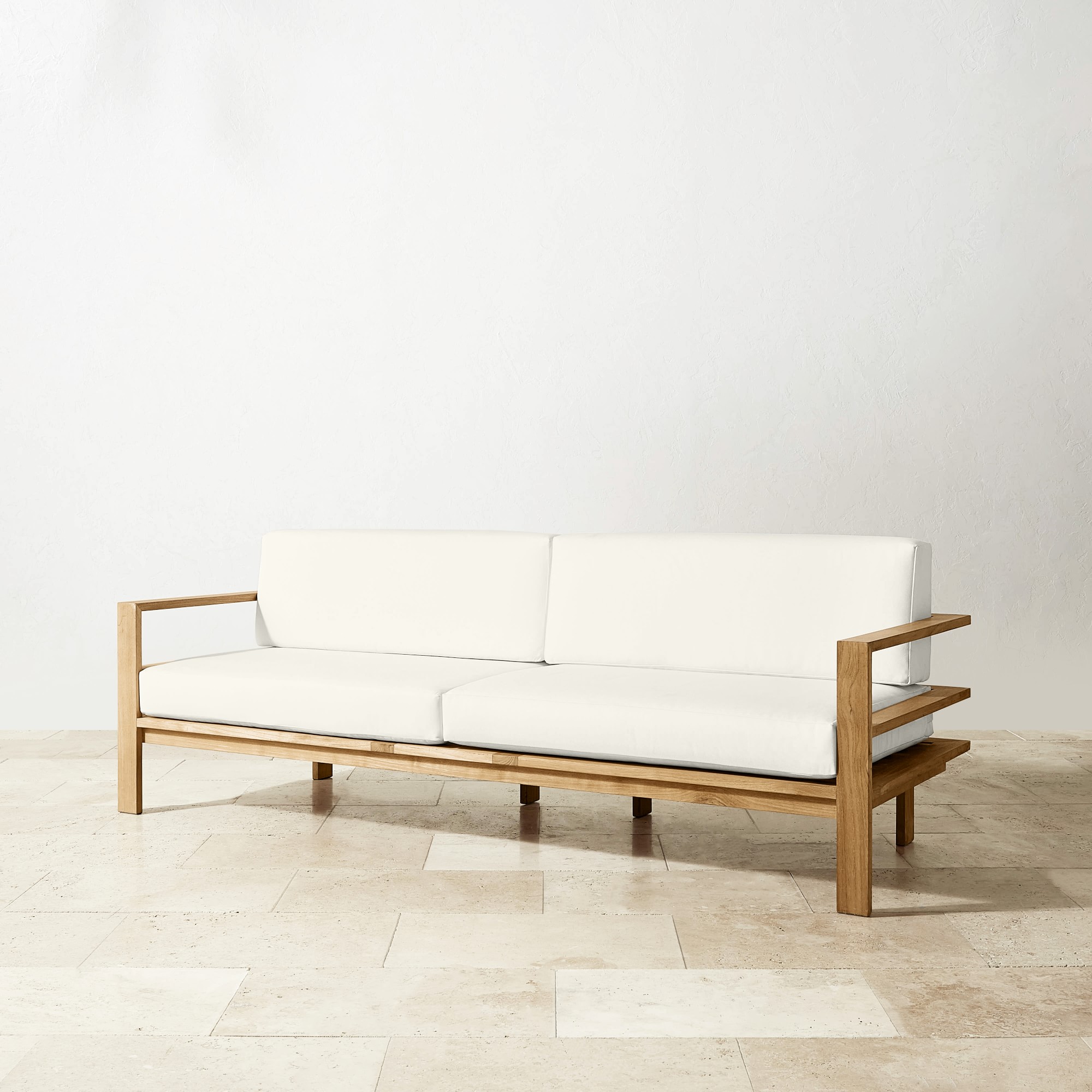 Ojai Outdoor Natural Teak Sofa (90