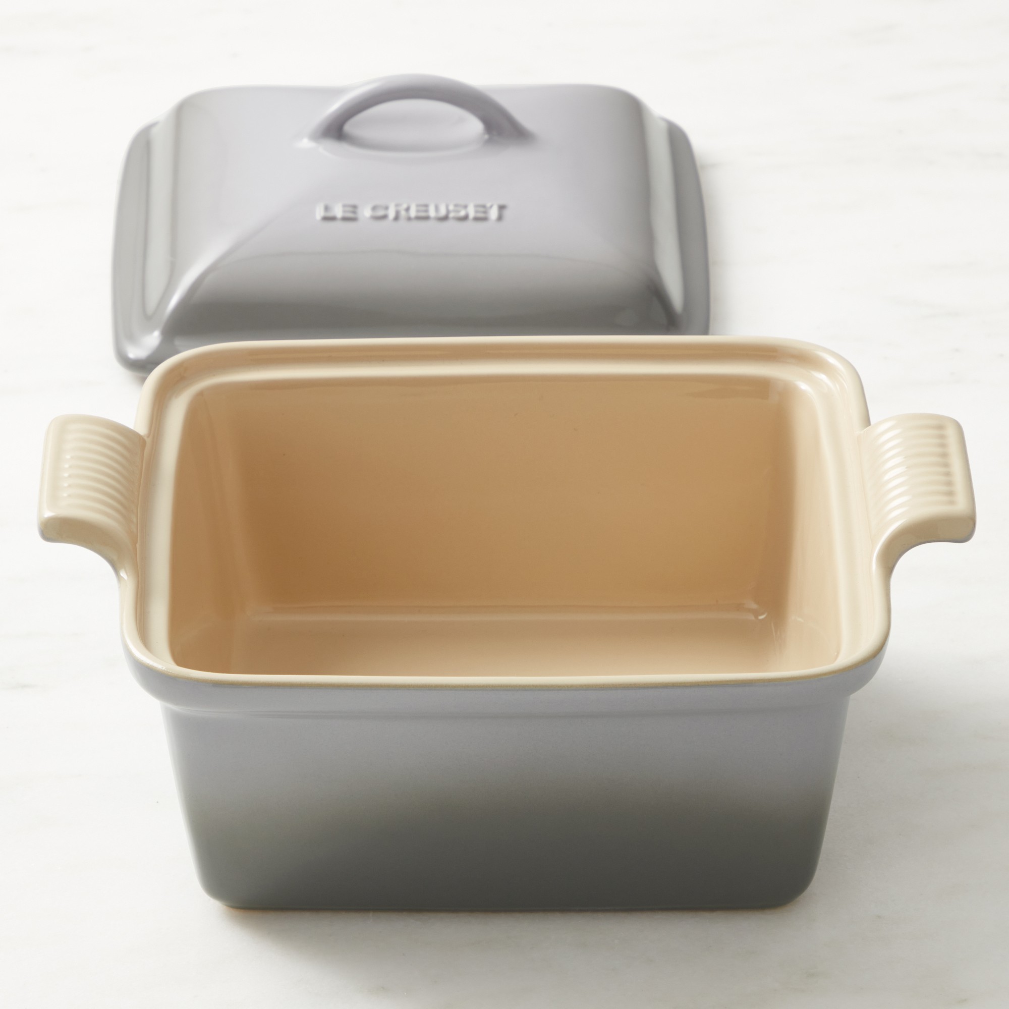 Le Creuset Stoneware Heritage Covered Square Baker, 4-Qt.