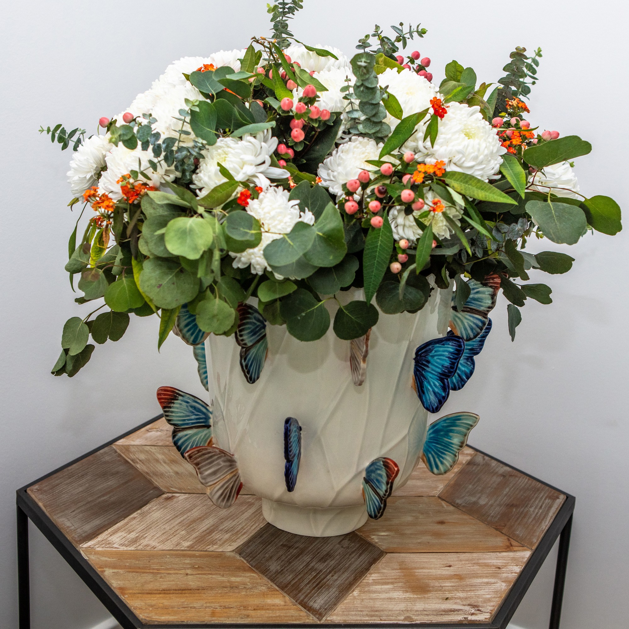 Bordallo Pinheiro Cloudy Butterflies Vase By Claudia Schiffer