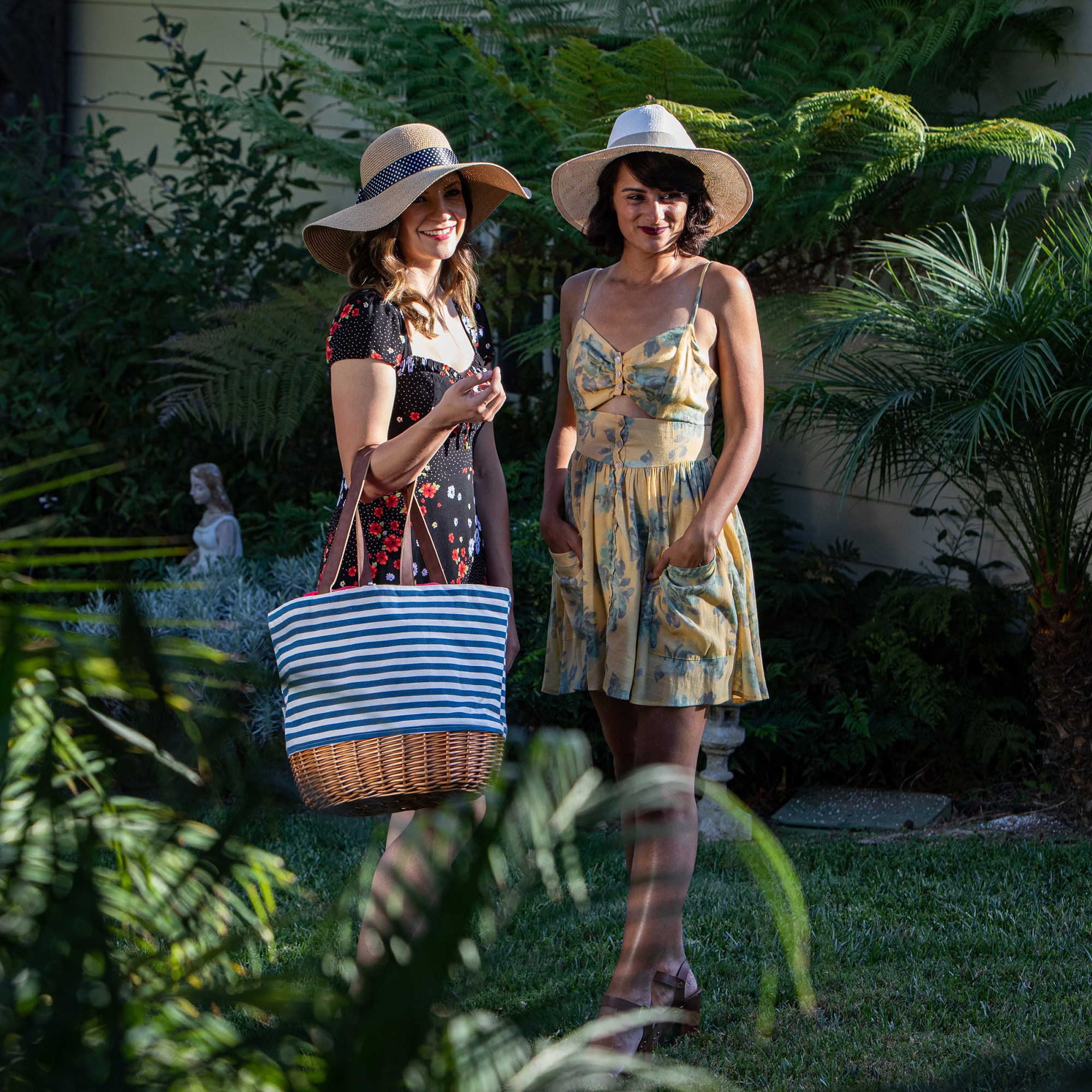 Seville Canvas and Willow Basket Tote