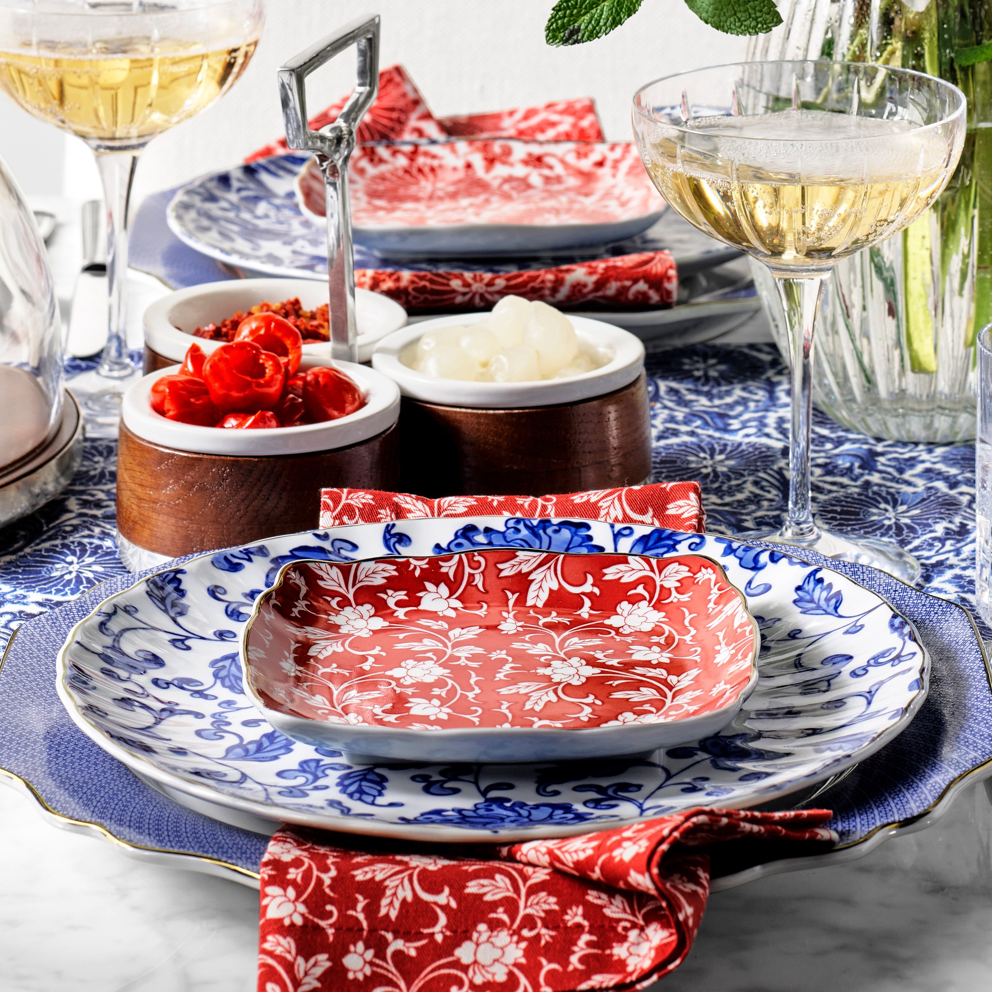 Marlo Thomas x Williams Sonoma Blue Table Runner