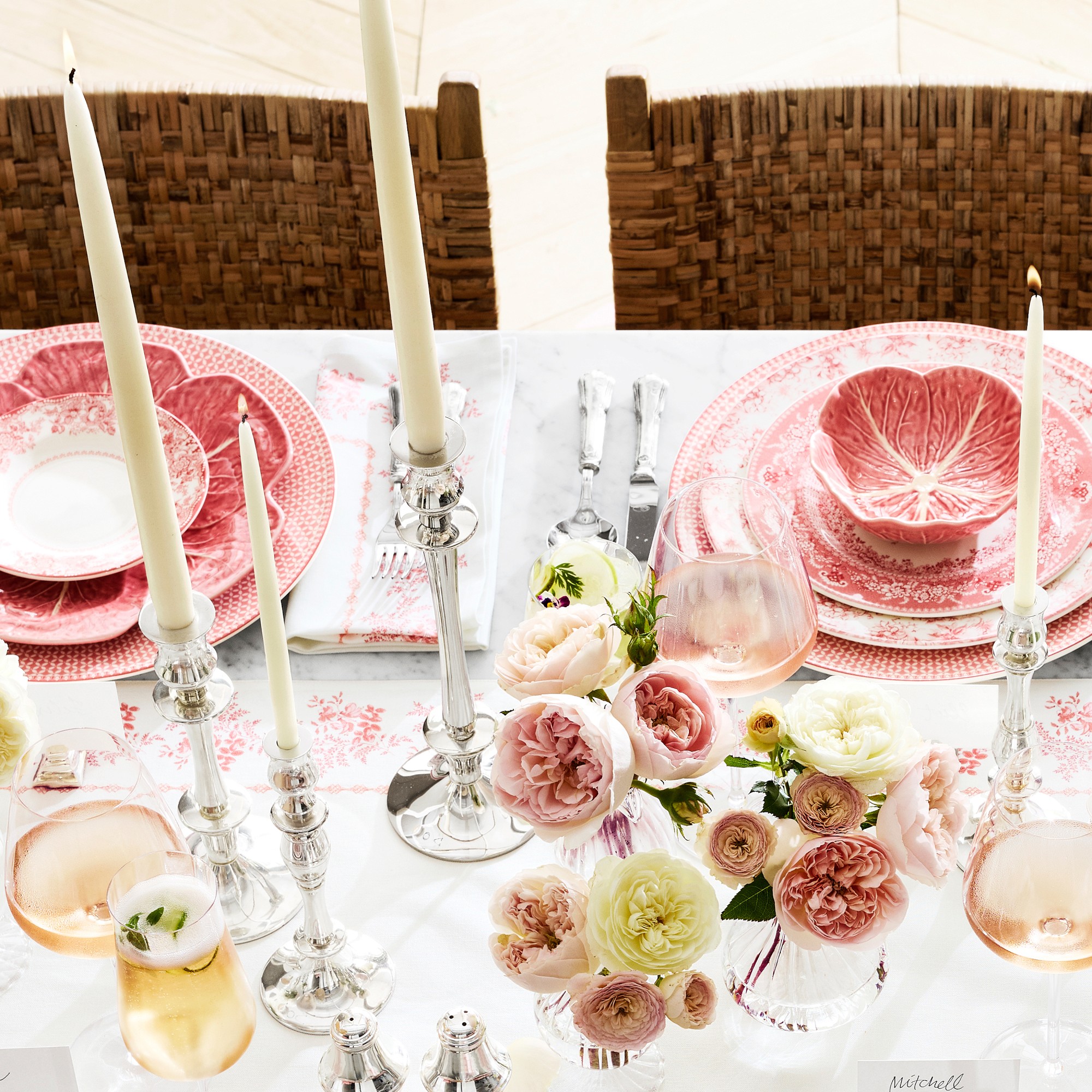 English Floral Geo Charger