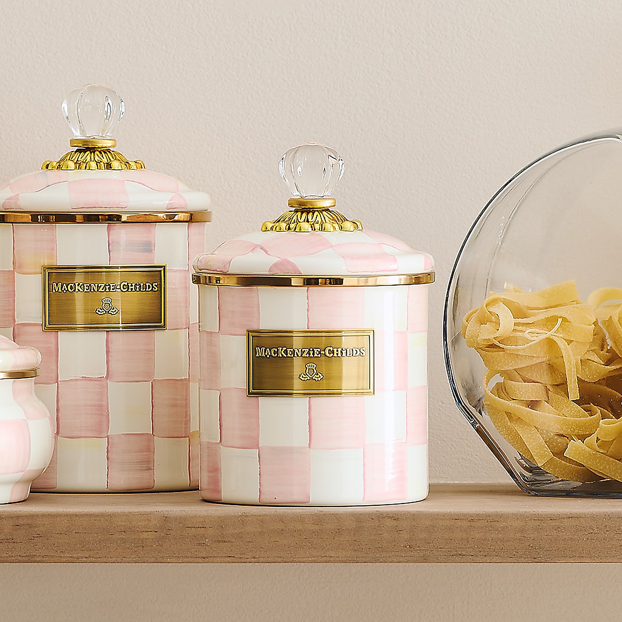 MacKenzie-Childs Rosy Check Canister
