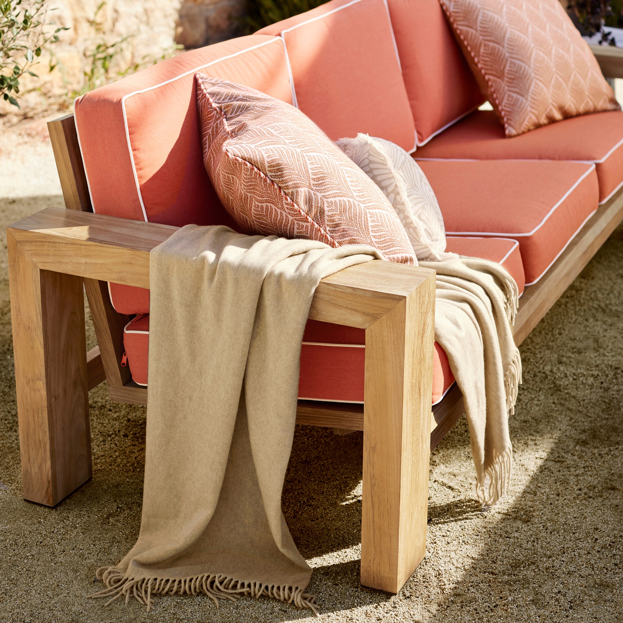 Larnaca Outdoor Teak Sofa (96