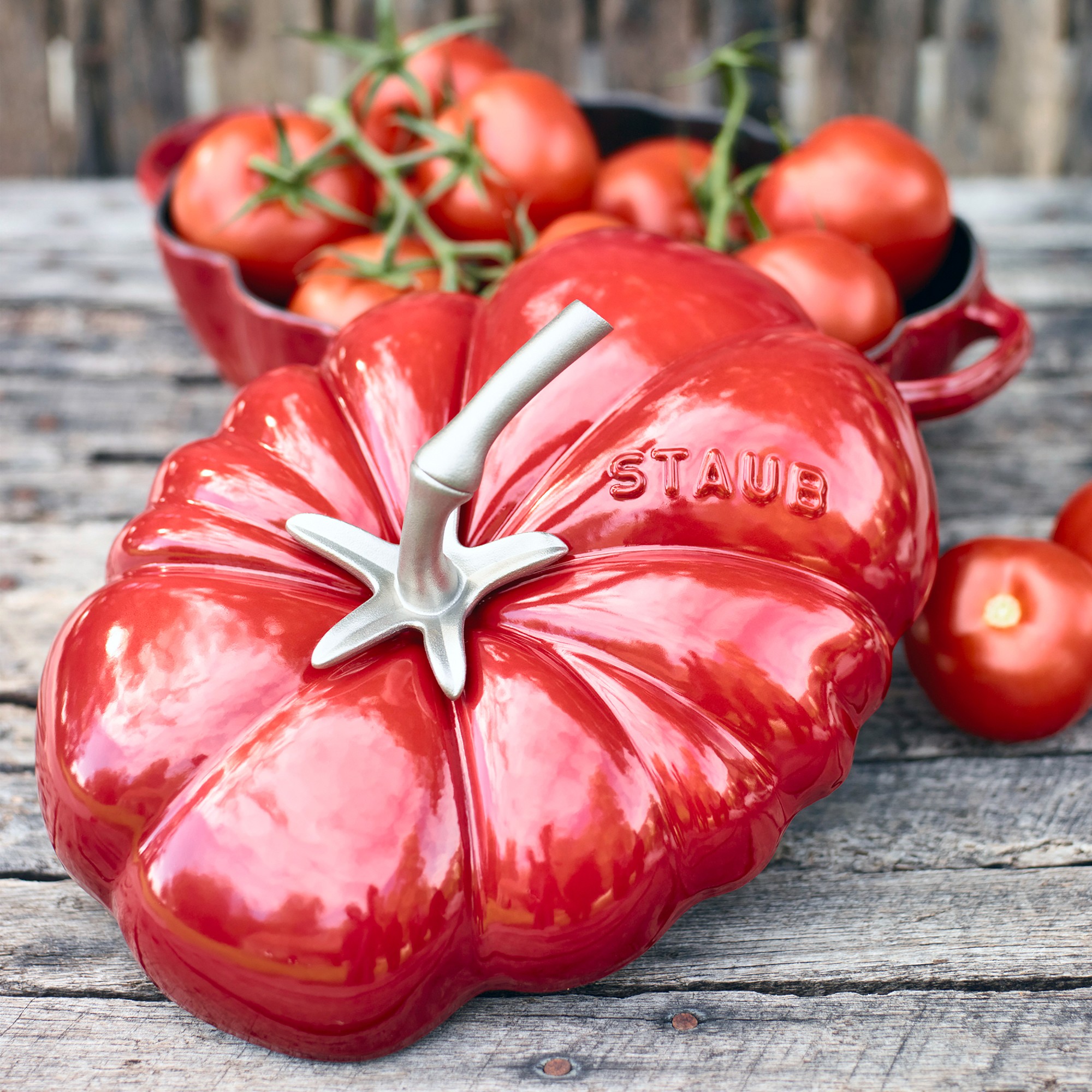 Staub Enameled Cast Iron Tomato Cocotte, 3-Qt.