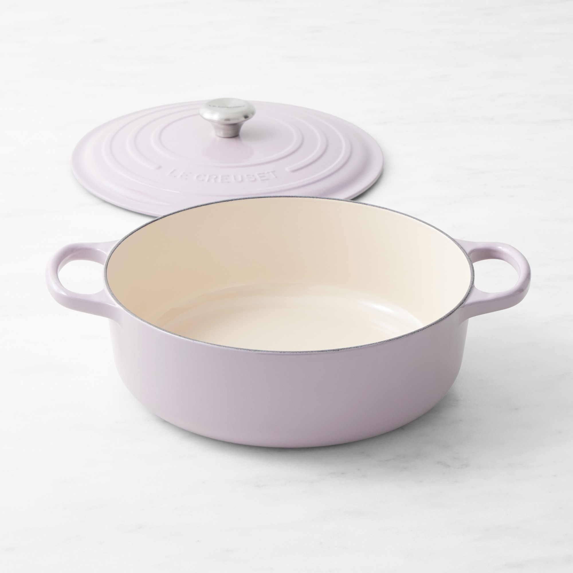 Le Creuset Signature Enameled Cast Iron Round Wide Dutch Oven, 6 3/4-Qt.