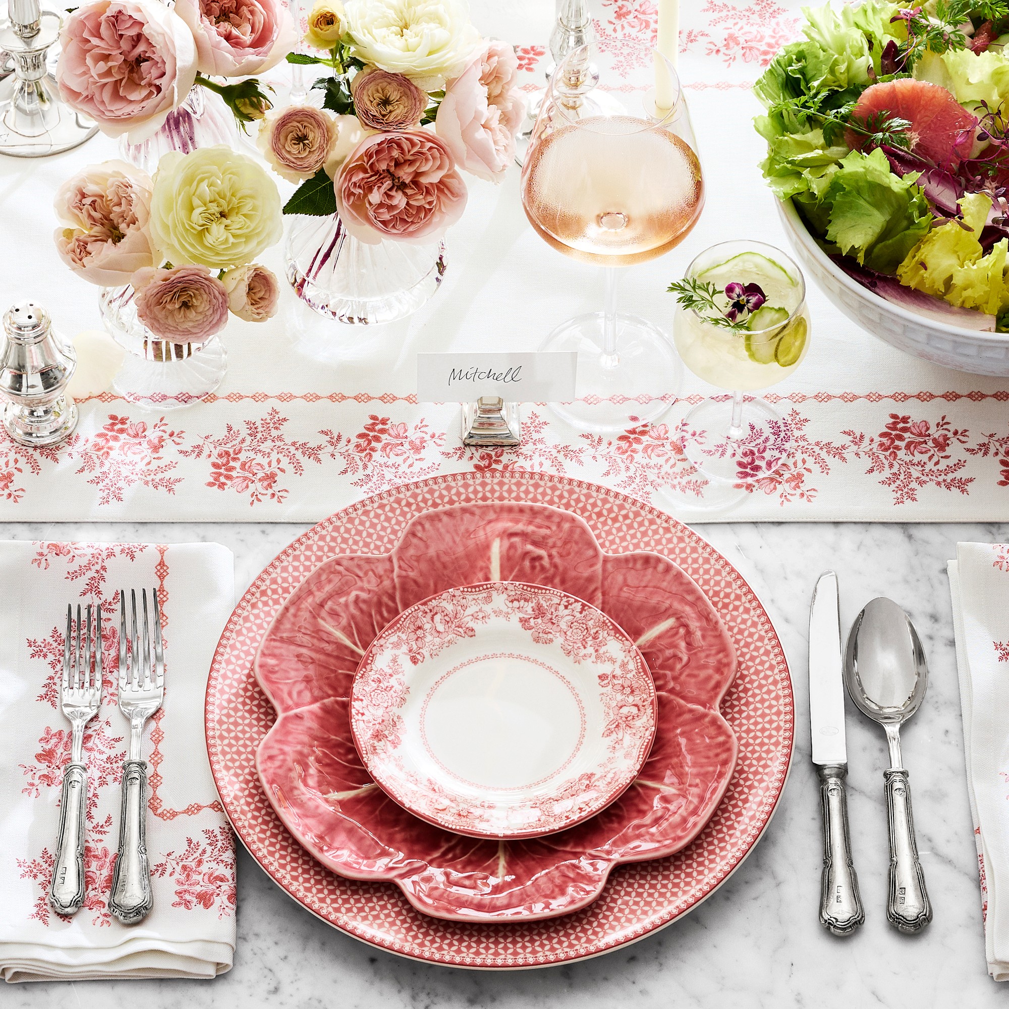 English Floral Table Runner