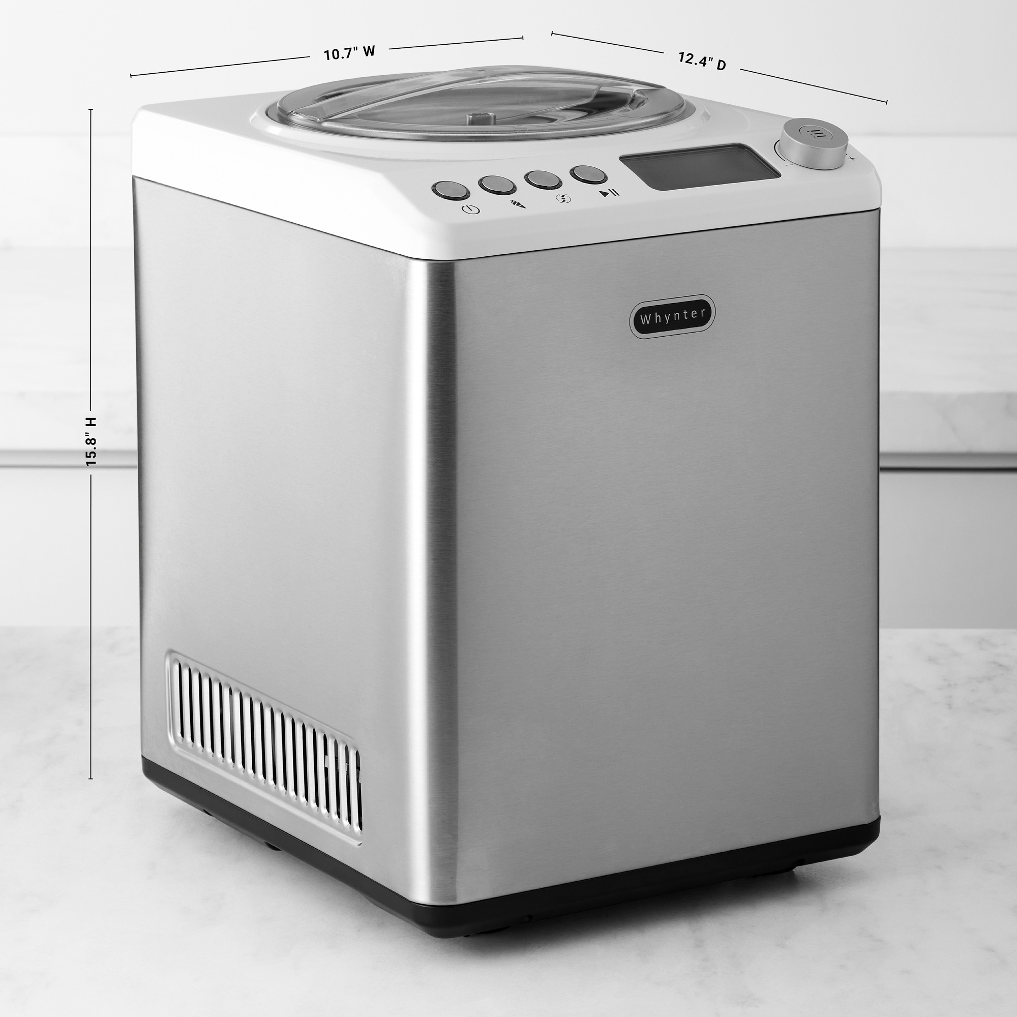 Whynter Upright Compressor Ice Cream Maker with Stainless Steel Bowl & Churn Blade