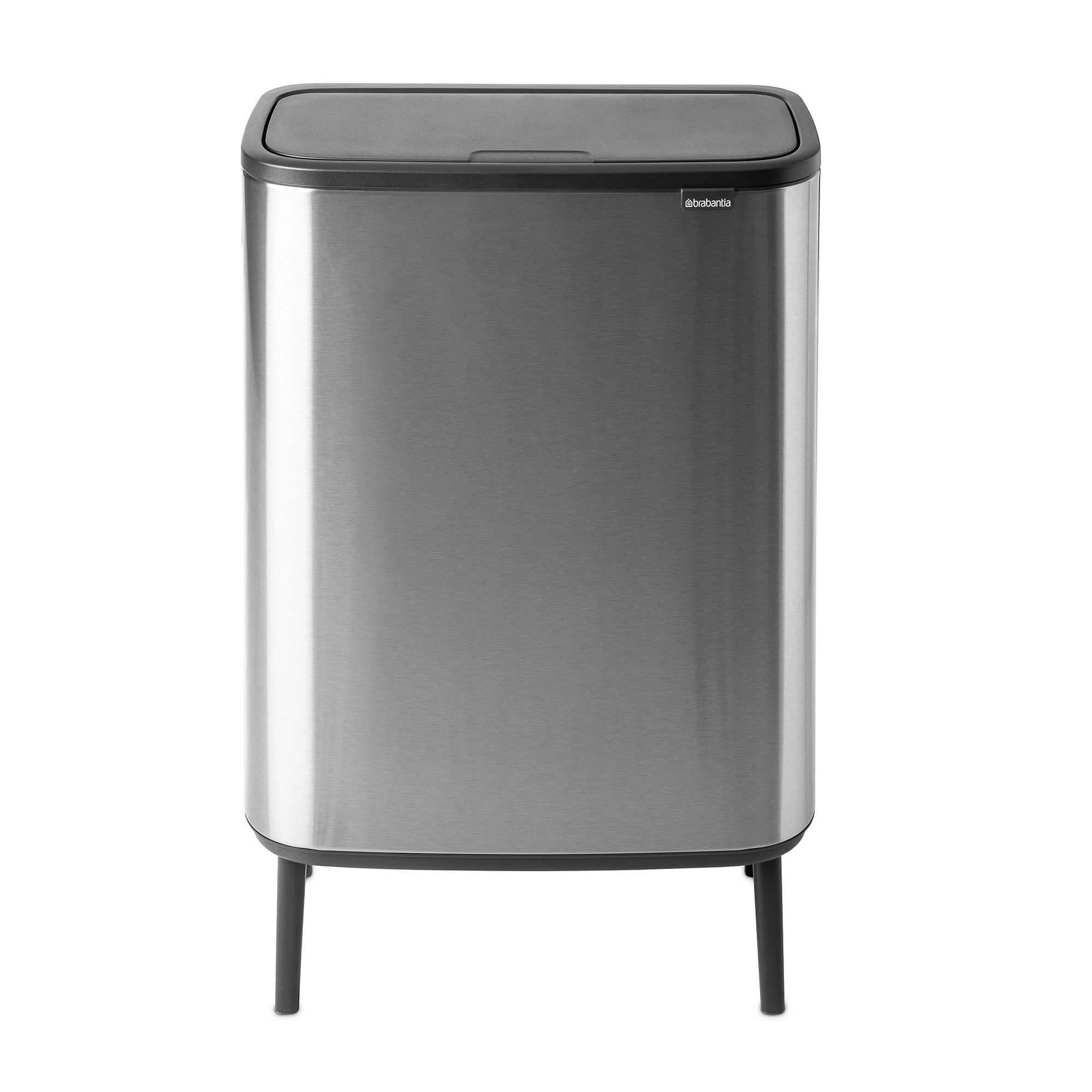 Brabantia Bo Touch Top Hi Single Compartment Trash Can, 16-Gallon