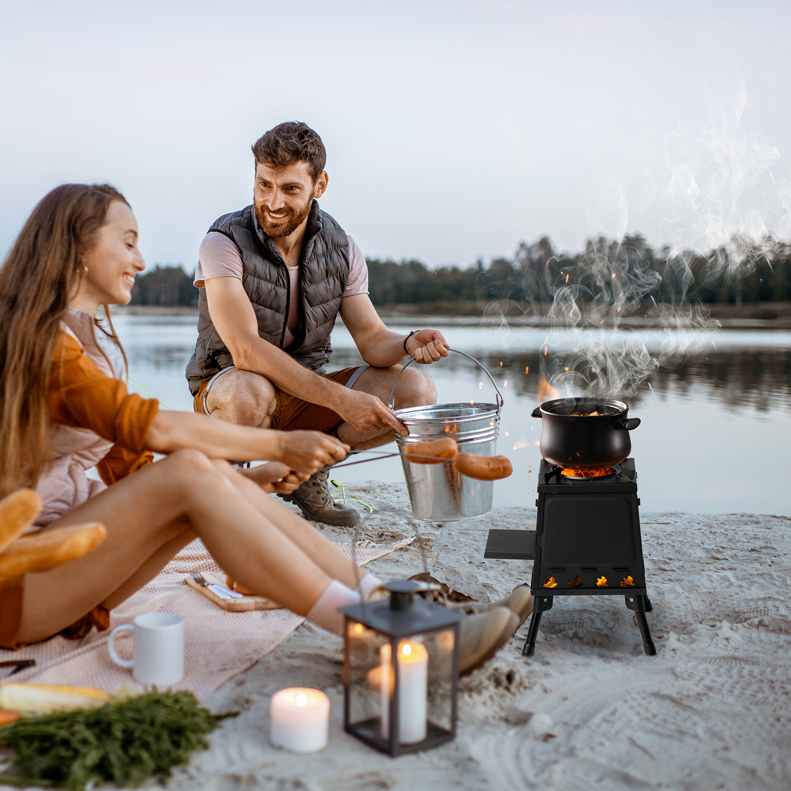 27*27*34cm Wood Camping Stove