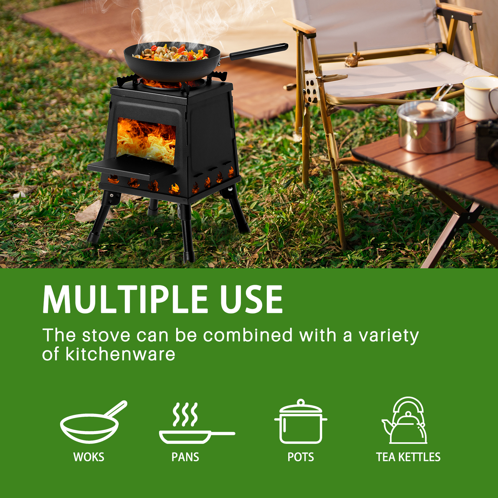 27*27*34cm Wood Camping Stove