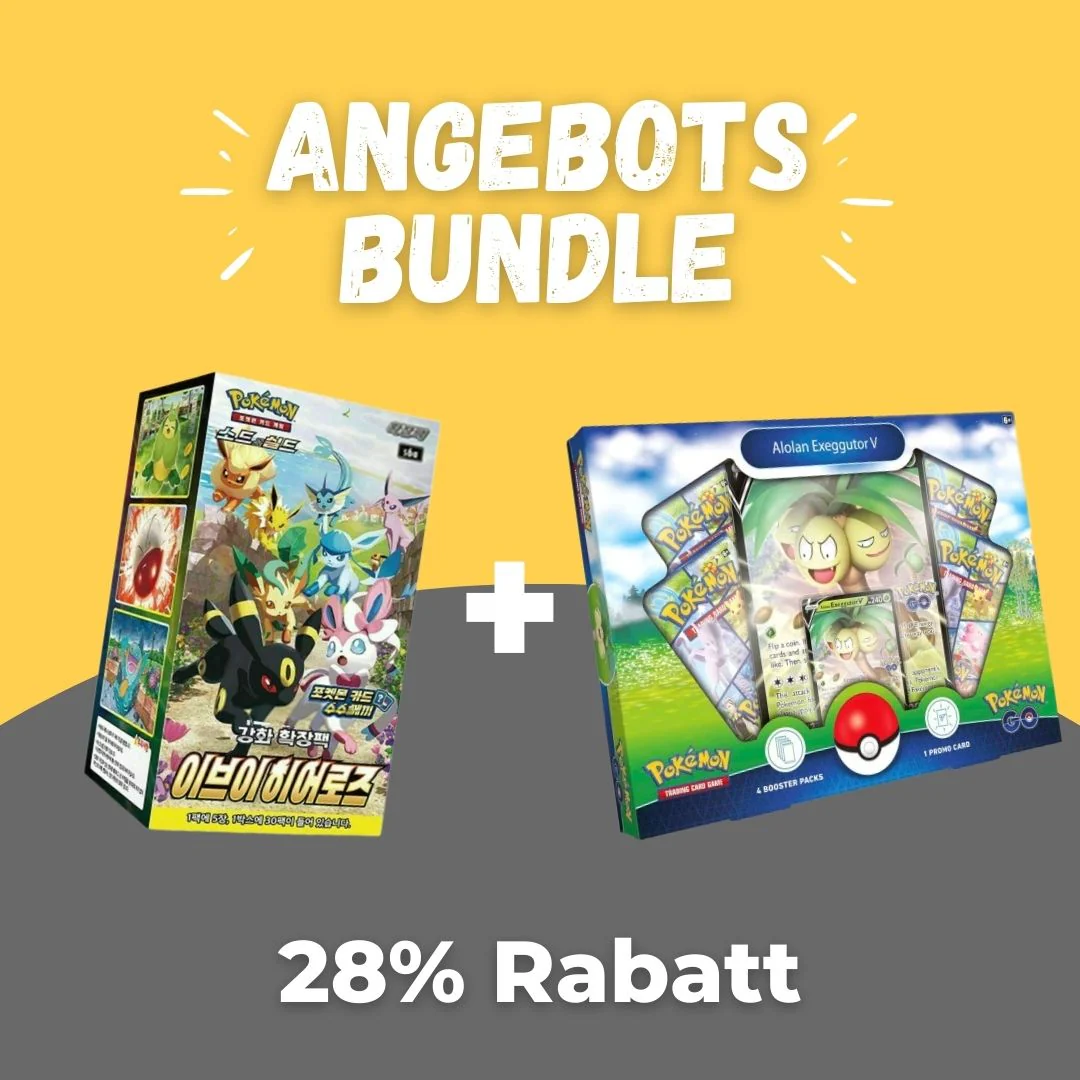 Eevee Heroes Display Korean & Pokemon GO Alolan Exeggutor V Offer Bundle