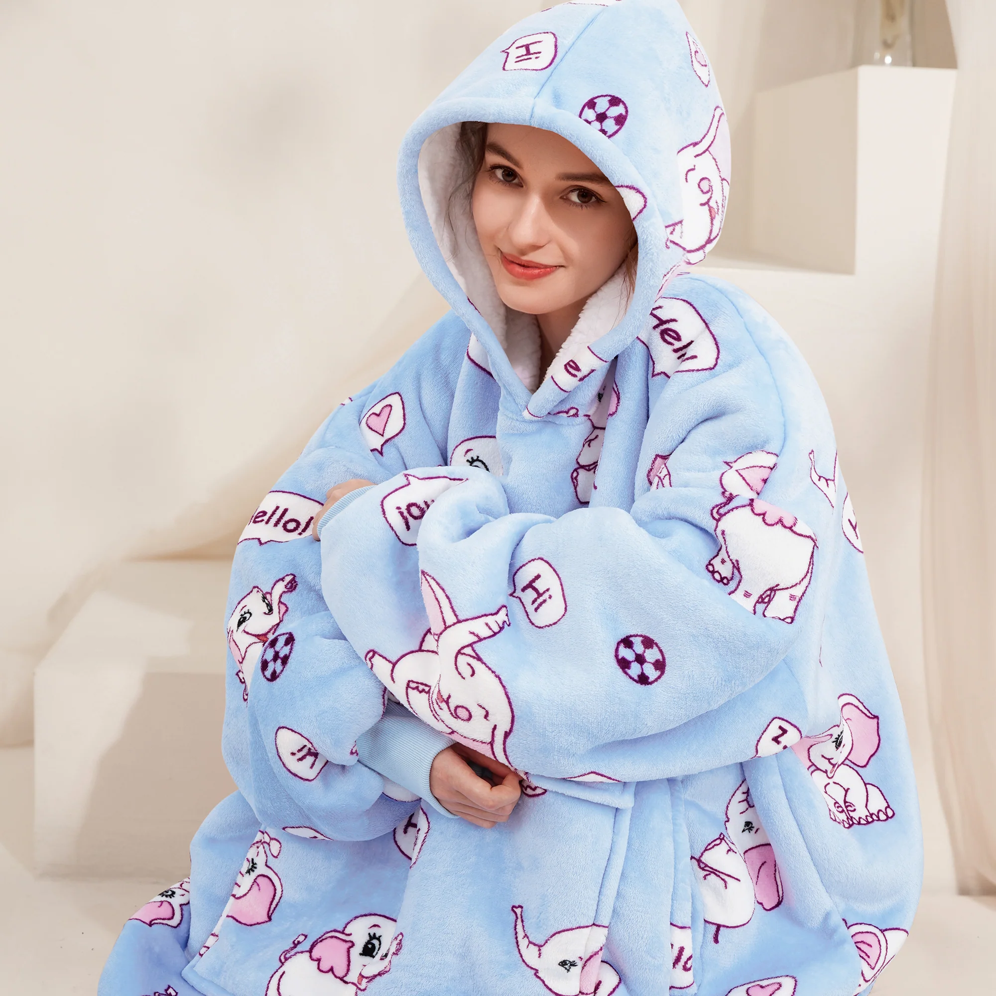 Elephant Blanket Hoodie