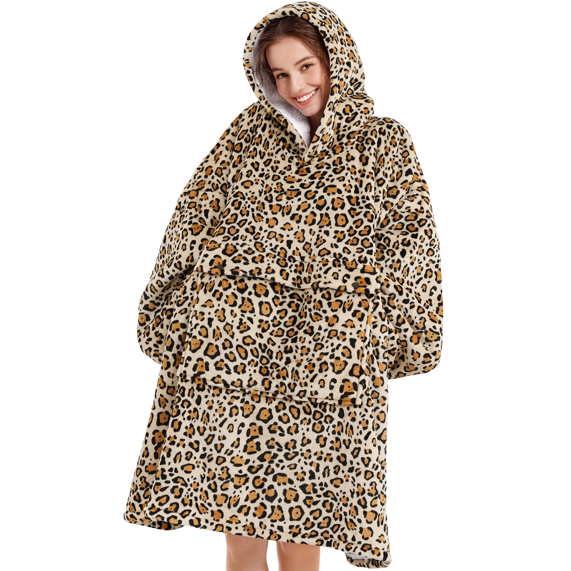 Leopard Blanket Hoodie